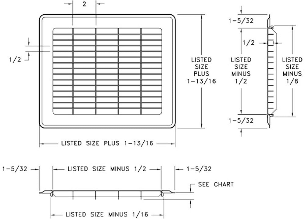 Imperial Floor Return Air Grille - Very Good