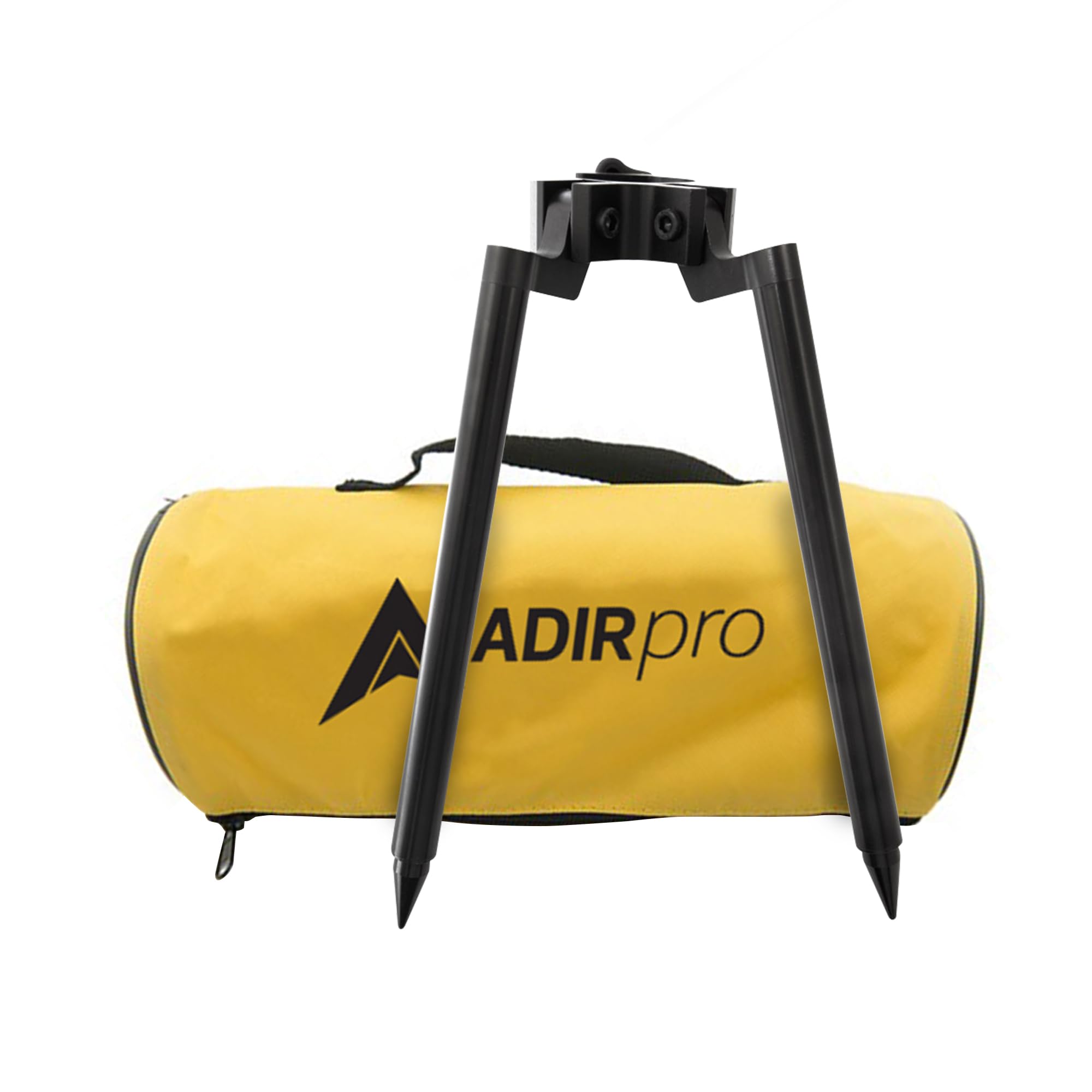 AdirPro Mini Prism Bipod - Compact & Lightweight Mini Bipod with 10 Inches Aluminum Legs - Fits for Prism Pole and Prism Rod - Includes Heavy Duty Bag and Carrying Strap - Very Good