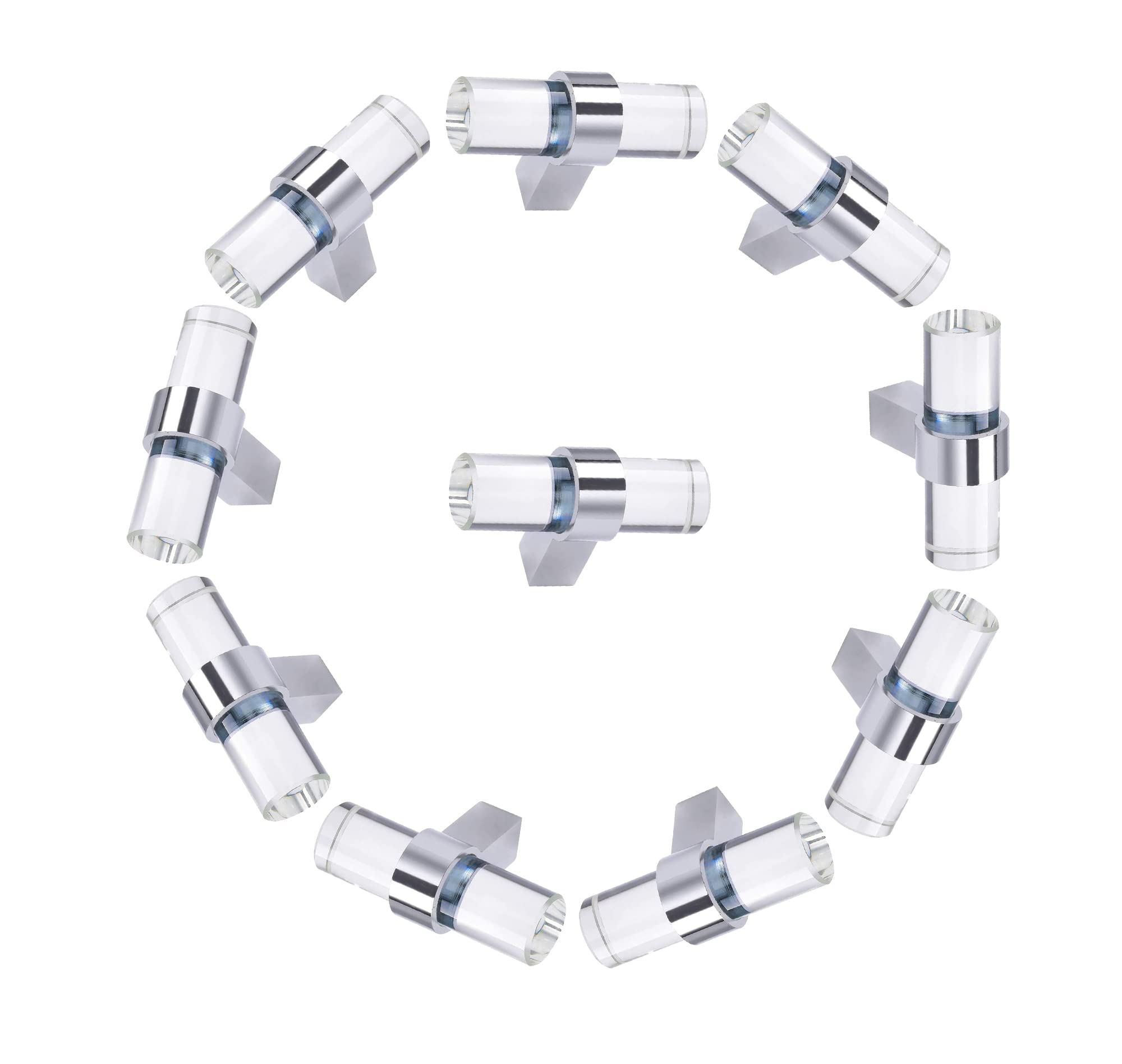 HOLDN� STORAGE Premium Quality 10 Pack Glass Cabinet Knobs � Clear T-Bar Knobs for Bathroom and Kitchen Cabinet � Dresser and Cupboard Pull Handles � Elegant Cabinet Door Knob - Like New