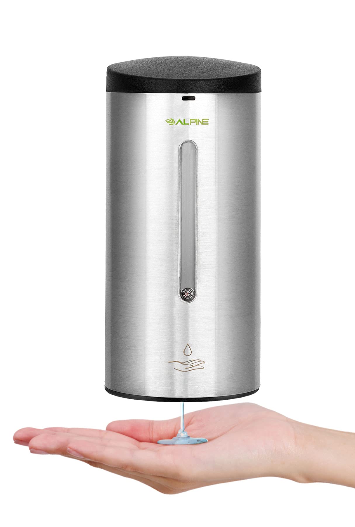 Alpine Automatic Soap Dispenser - Touchless Hand Sanitizer Liquid/Gel Dispenser - for Restaurant, Hospital, School, Hotel, Kitchen, and Bathroom-700mL(Stainless Steel) - Very Good