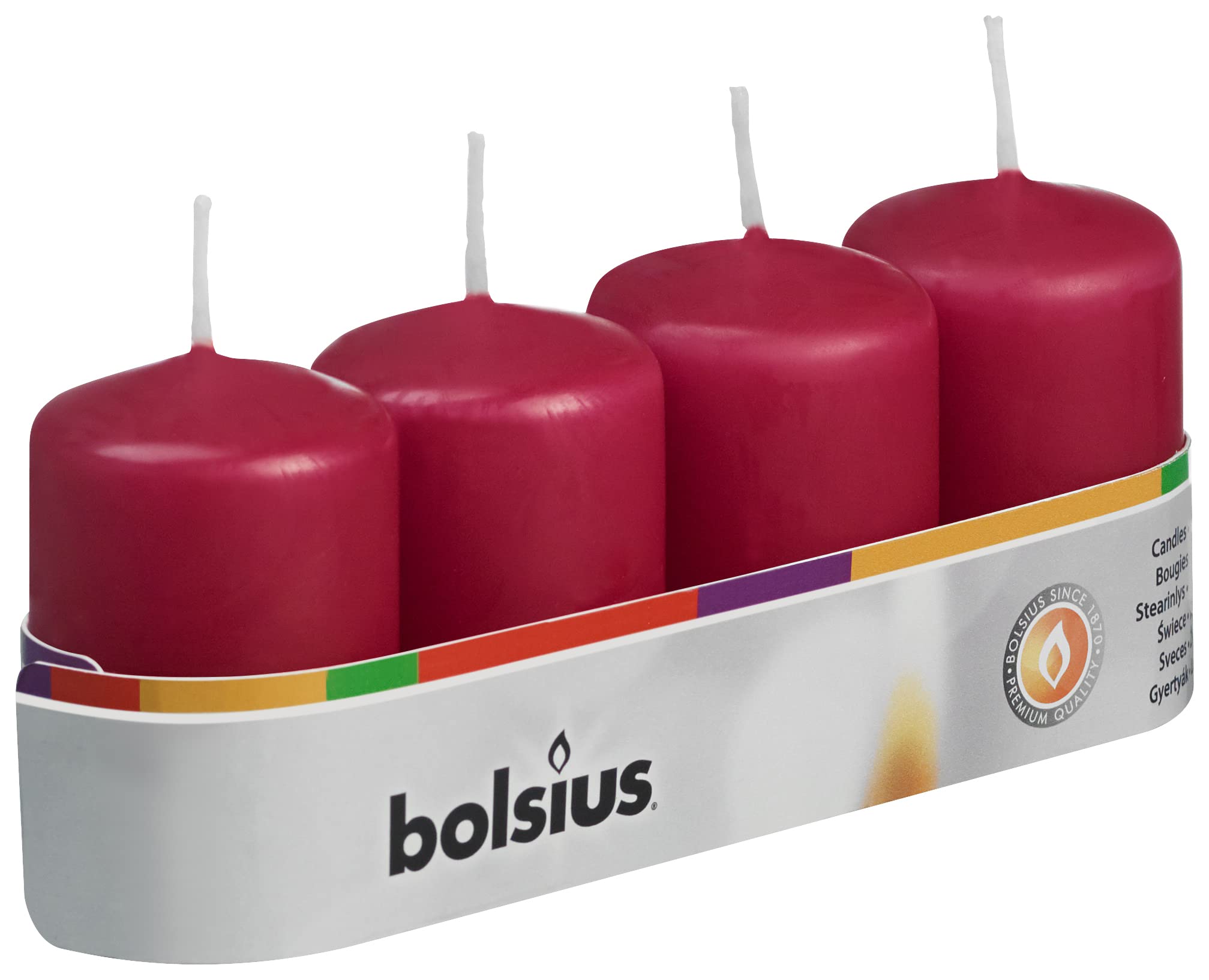 BOLSIUS Pillar Candles - 7 Burn Hours - Premium European Quality - Like New
