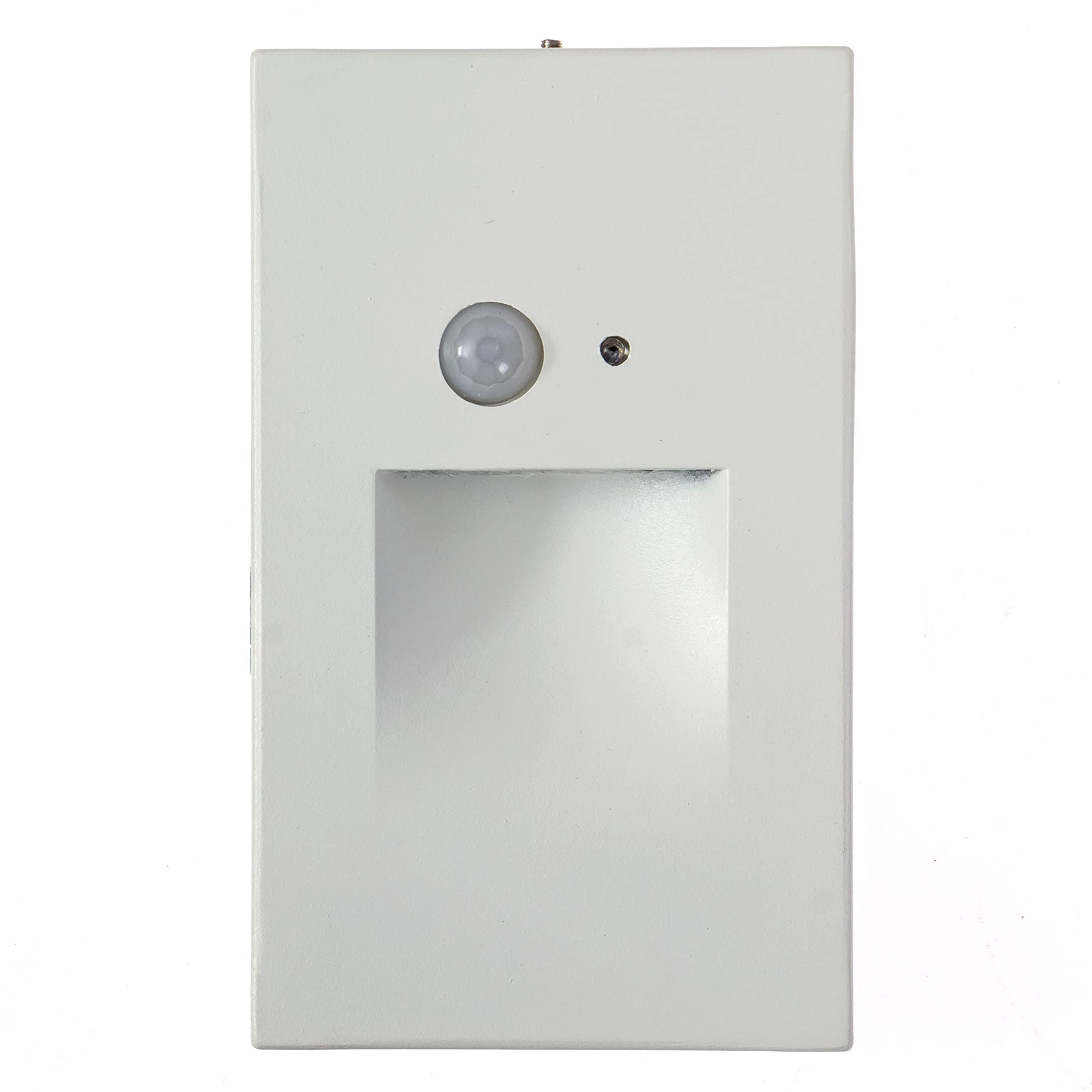 Ciata LED Indoor & Outdoor Motion Sensor Light Deck Stair Lights Indoor Motion Sensor Step Lights, Integrated PIR Motion Sensor and Dusk to Dawn Photocell Sensor Vertical Stairway Lighting - White  - Like New