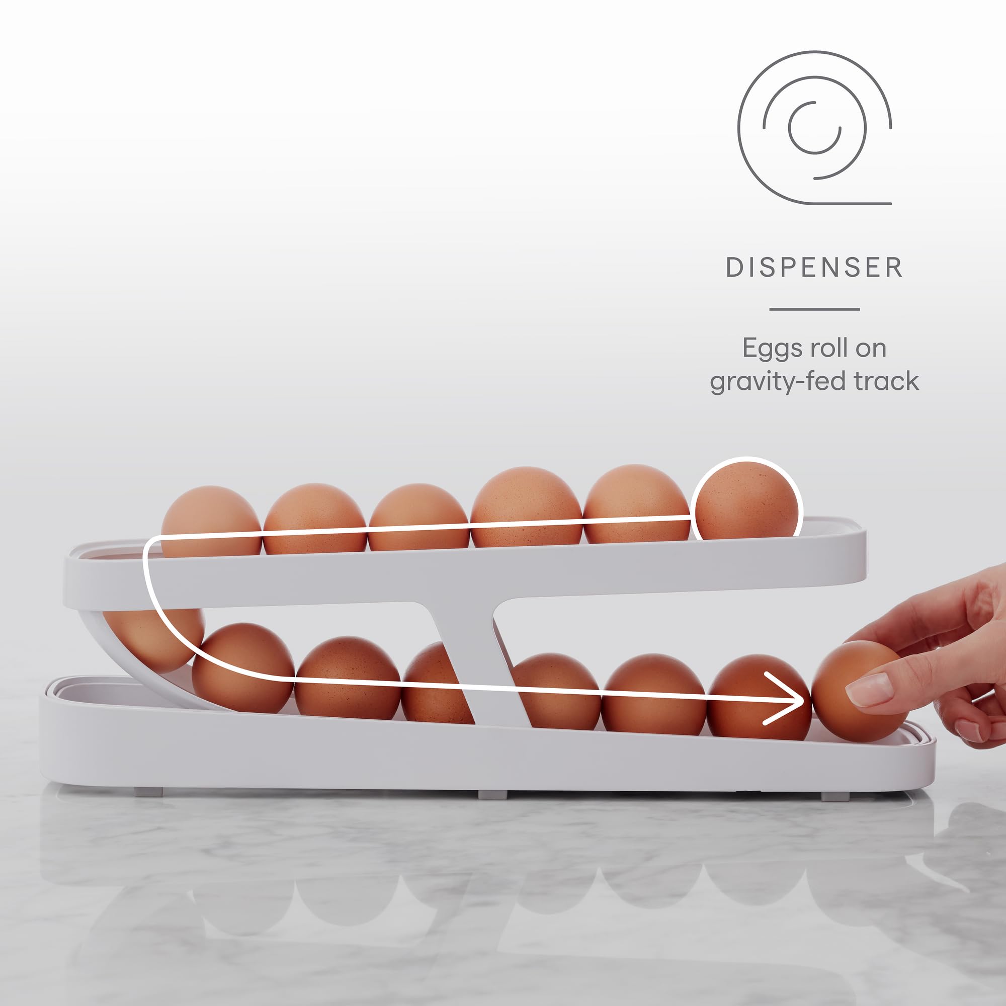 YouCopia FridgeView Rolling Egg Holder - Like New