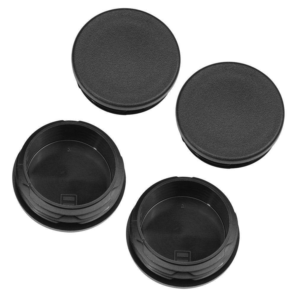Frame Tube Plug Set of 4 - Compatible with Chevy Silverado & GMC Sierra 1500-99, 2000, 2001, 2002, 2003-2014, 2015, 2016, 2017, 2018 - Rear Wheel Well Hole Cover Cap - Anti-Whistle Truck Bed Plugs - Very Good