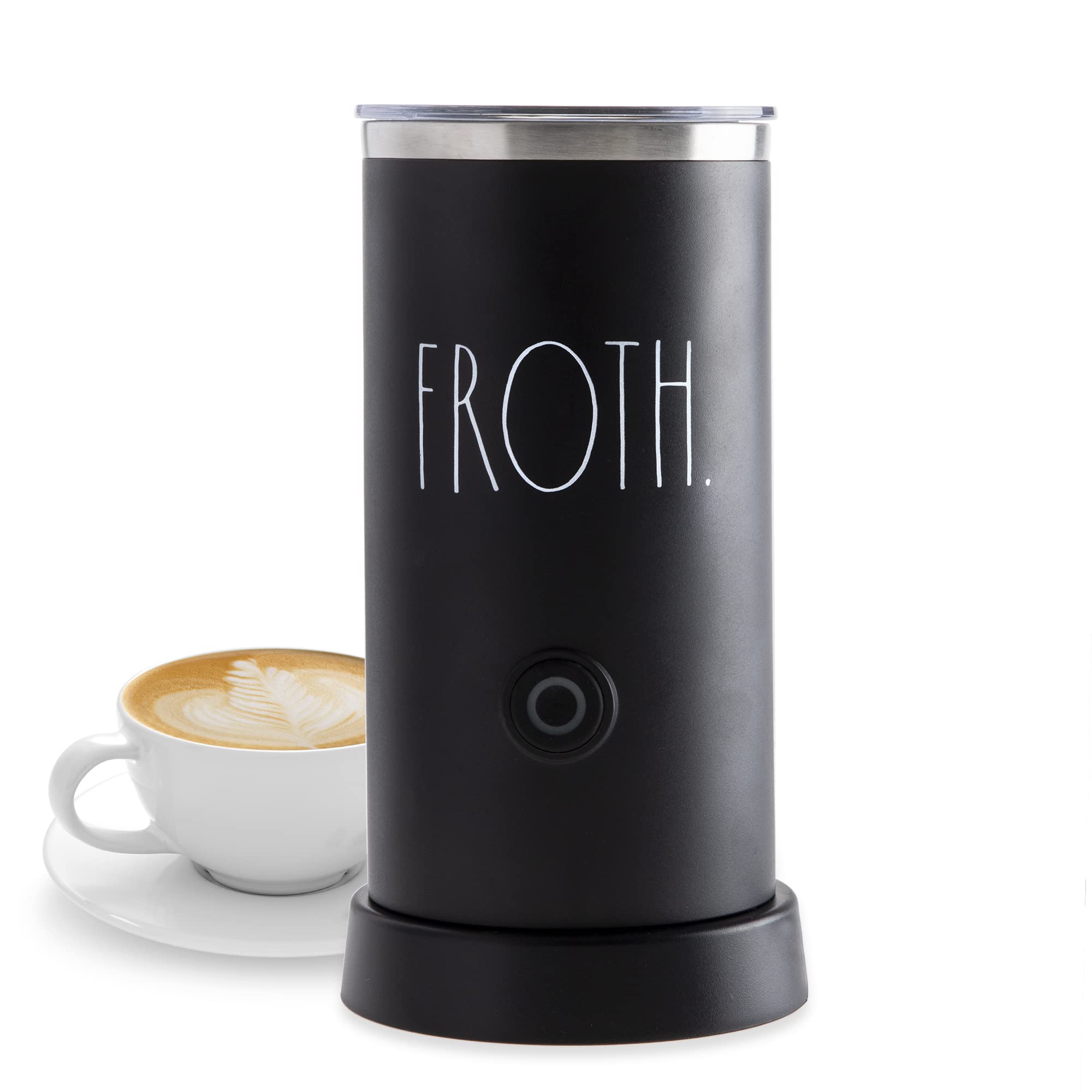 Rae Dunn Electric Milk Frother Steamer -Electric Milk Steamer and Frother, Milk Warmer, Hot & Cold Foam Maker for Coffee, Latte, Cappuccino, Macchiato - 550 Watt Stylish Automatic Milk Frother - Very Good