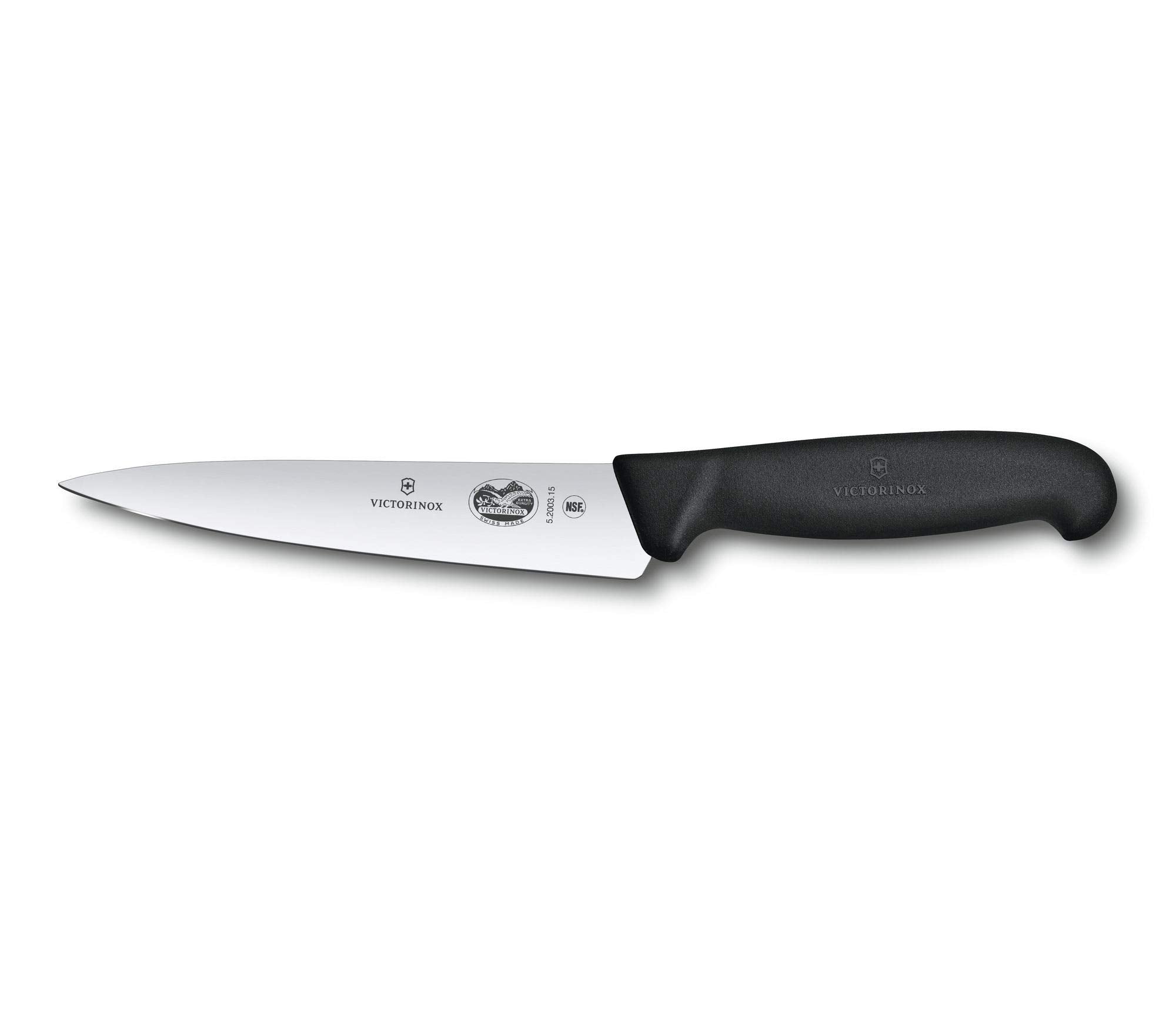 Victorinox Swiss Army 5.2003.15-X8 Fibrox Straight Chef's Knife Black 6 in - Like New