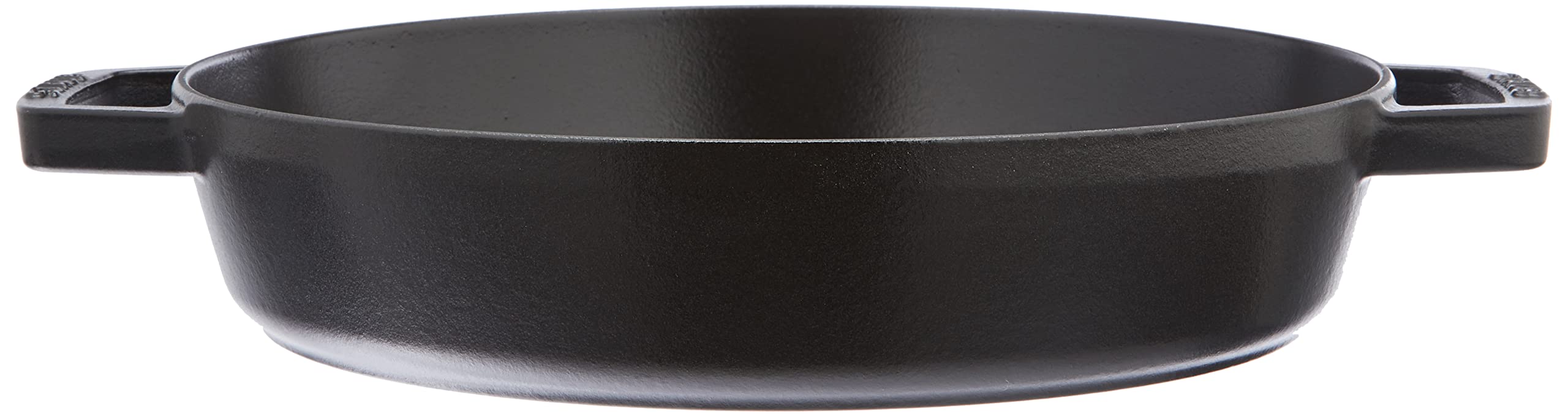 Staub 40511-725 Double Handle Frying Pan, Black, 10.2 inches (26 cm), Skillet, Both Hands, Casting, Enamel, Induction Compatible, Double Handle Frying Pan - Like New