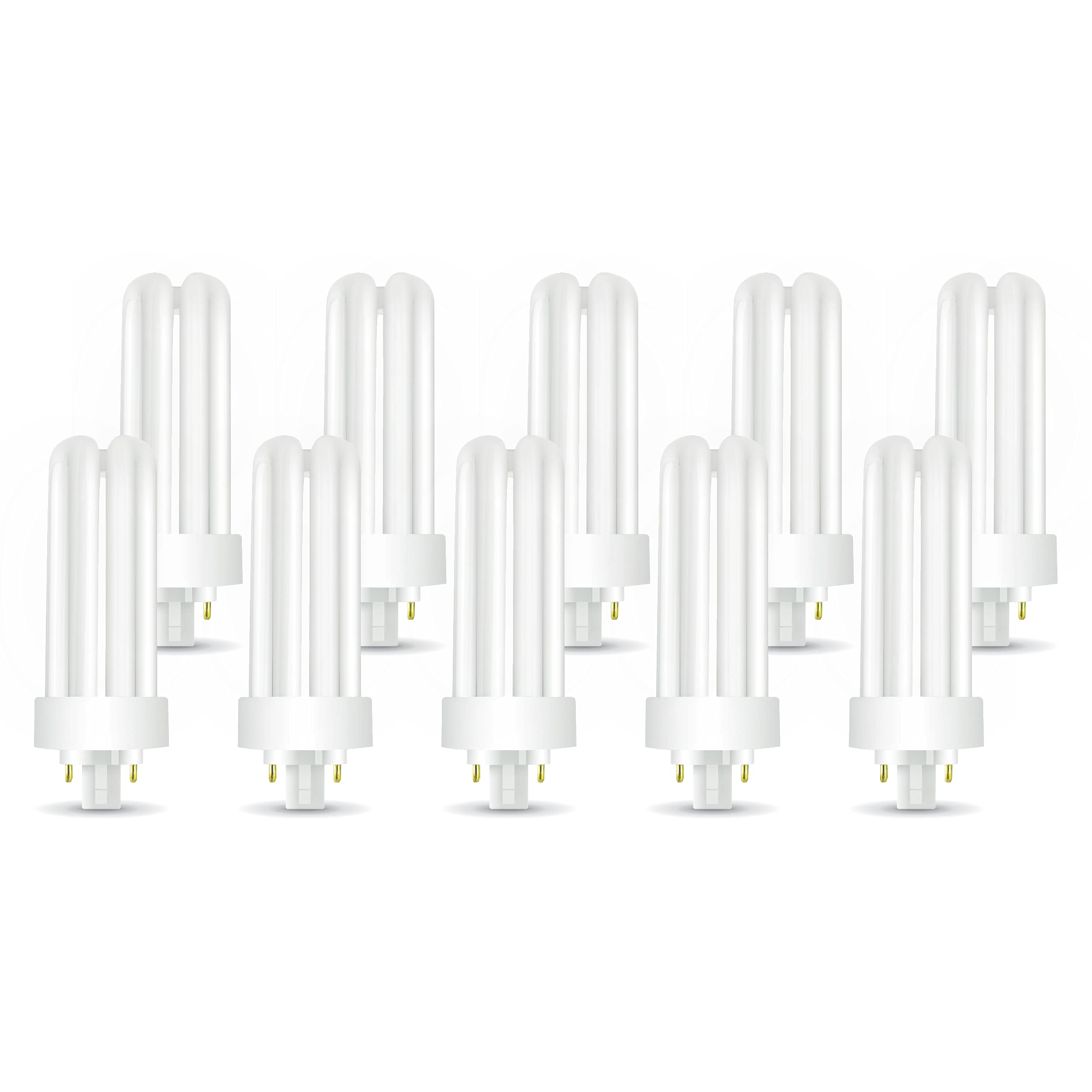 Circle (10 Pack) PLT-26W 865, 4 Pin GX24q-3, 26 Watt Triple Tube Compact Fluorescent Light Bulb - Acceptable