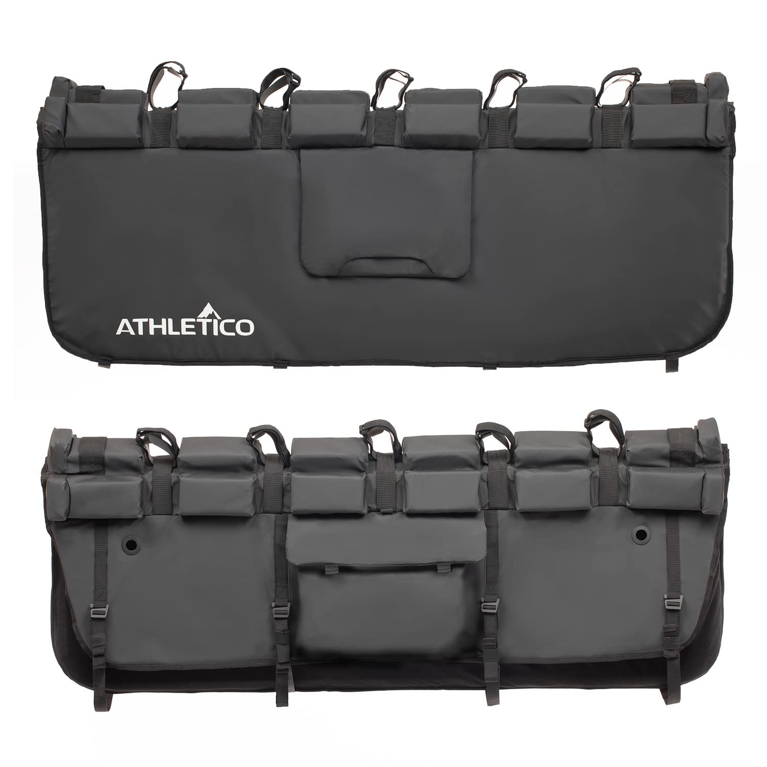 Athletico Tailgate Pad for Bikes - Truck Tailgate Bike Pads - Bike Tailgate Pad Carries Up to 6 Bikes - Protects Truck Bed & Mountain Bikes - Truck Bike Tailgate Pad with Backup Camera Opening - Like New