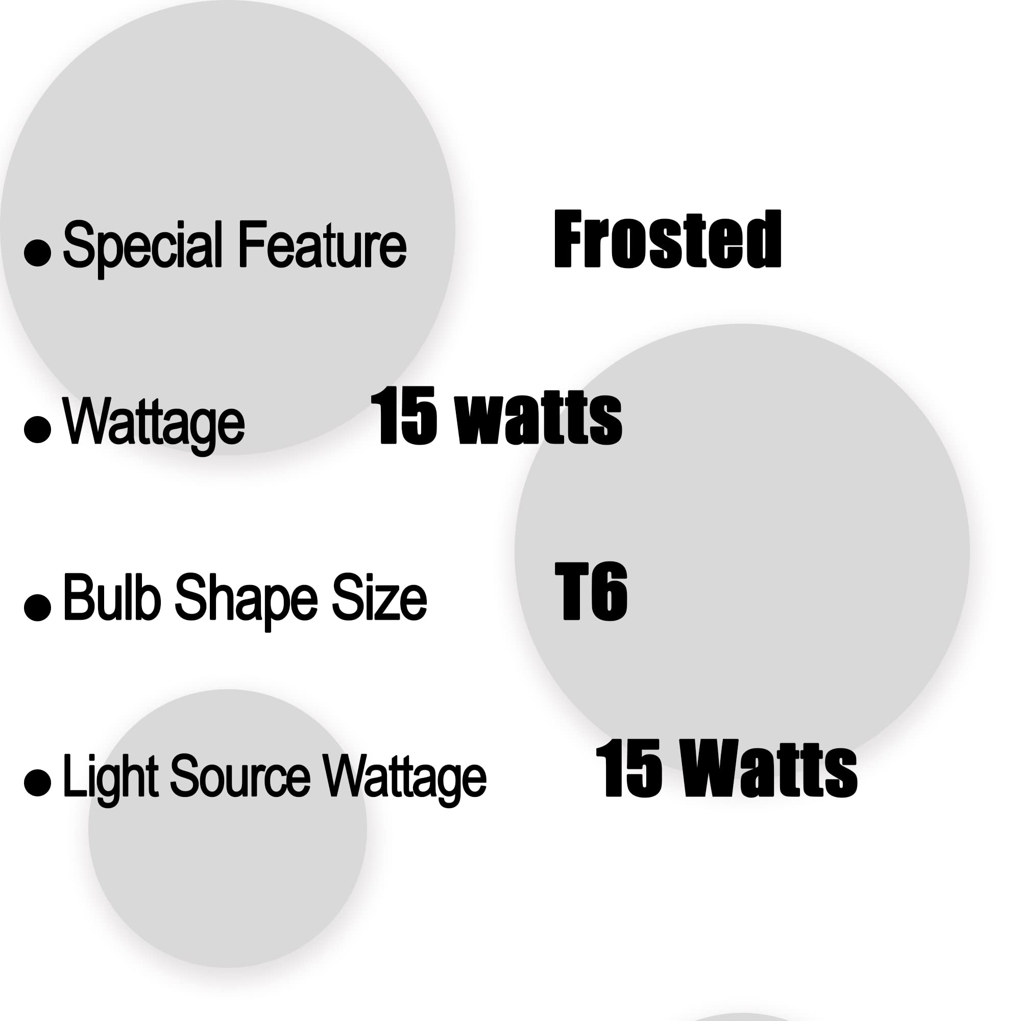 DYSMIO T6 Tubular Candelabra Base - E12 Frosted Dimmable Incandescent Light Bulb - Pack of 6 - Like New