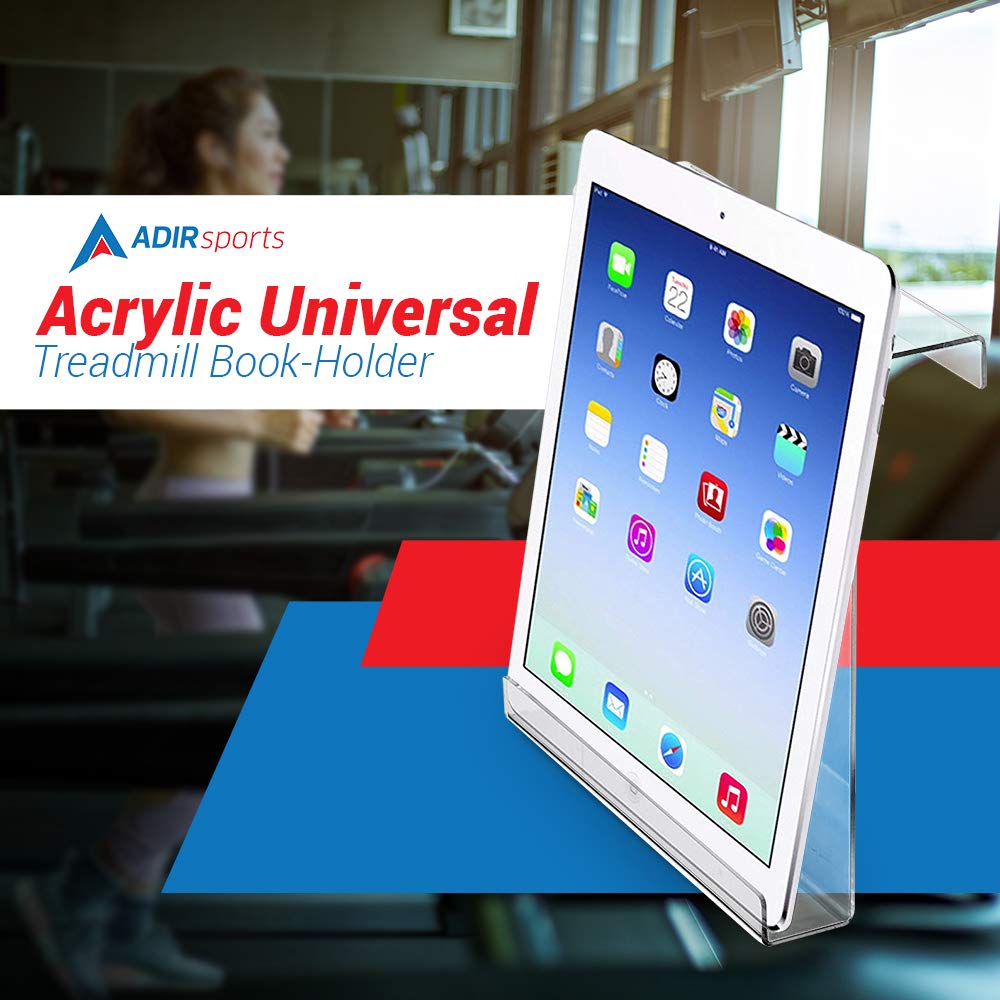 AdirSports Acrylic Universal Treadmill Bookholder - iPad & Tablet - Magazine Rack - Acceptable