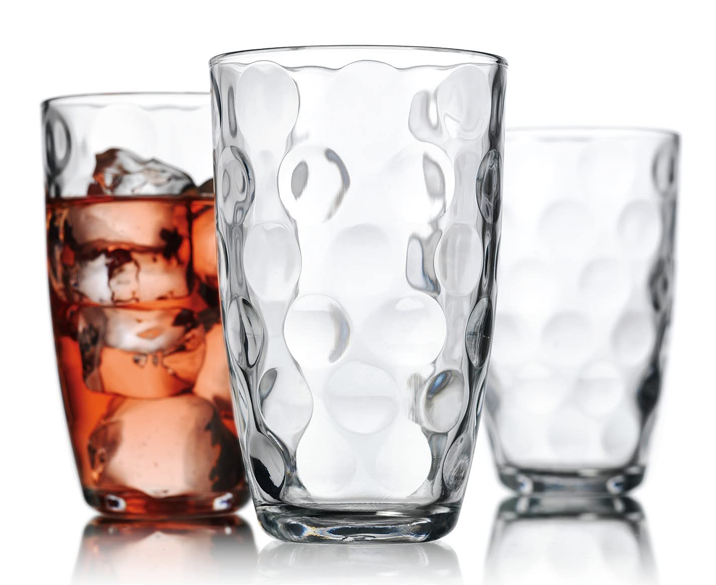 Glaver's Drinking Glasses Sized Glass Cups Sets Tumbler Beverage Set. Collins and Whiskey Glasses for Water, Juice, and Cocktail. Barware and Everyday Home Use. - Like New
