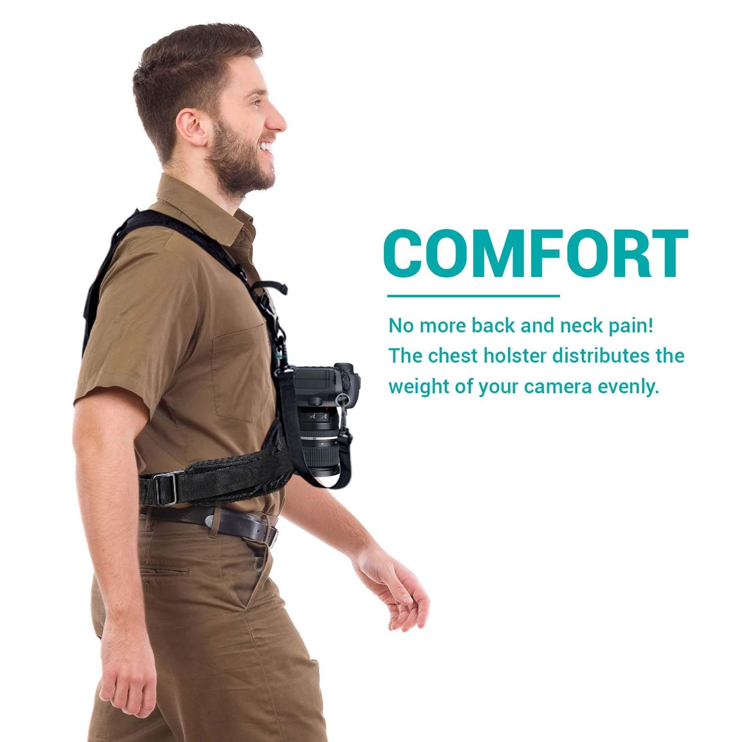 Movo Photo MB700 Universal Single Camera Carrying Vest Holster System - Like New