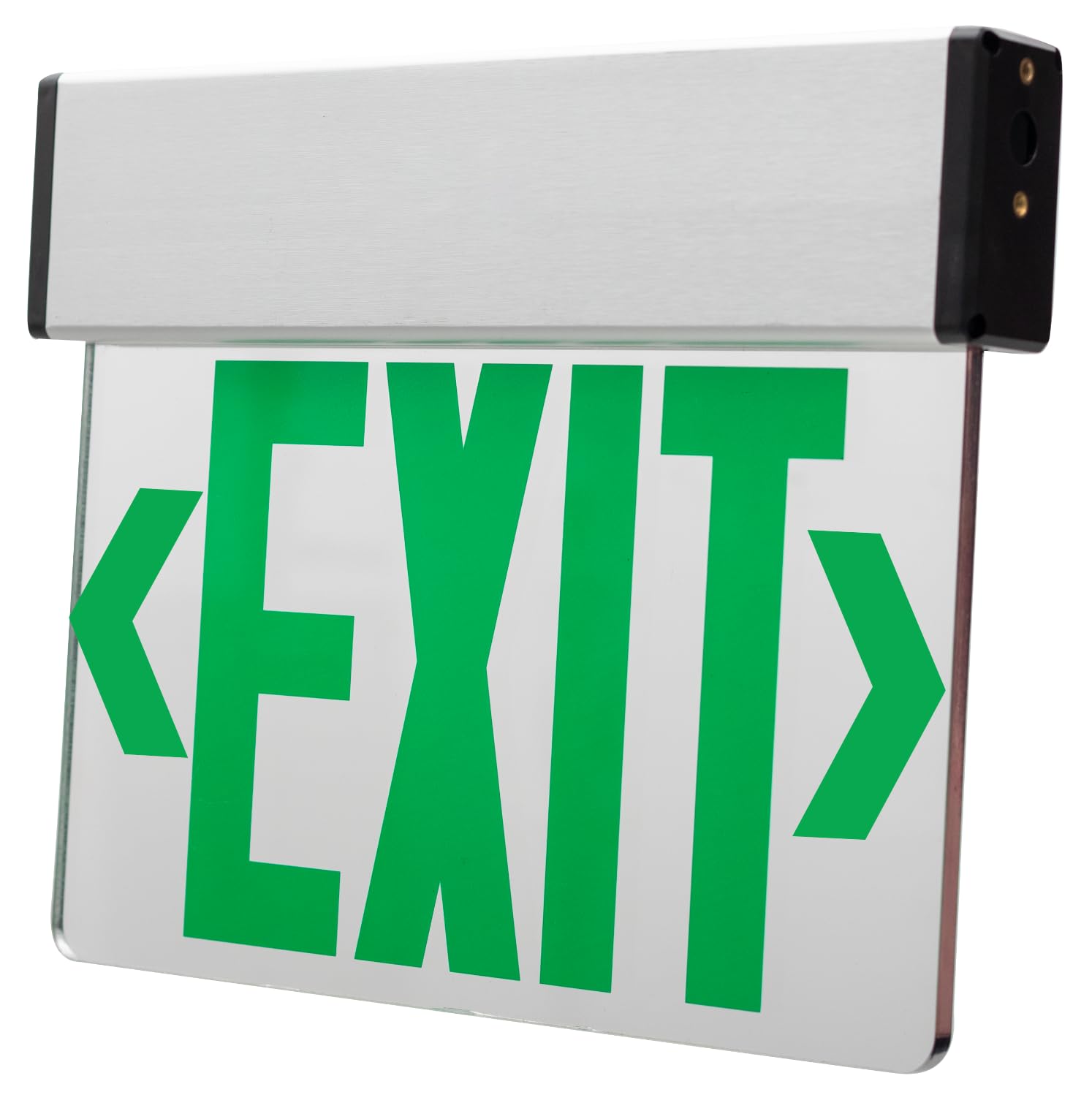 Ciata Led Exit Sign, Ac Sign, Single Face Edge Lit Emergency Exit lights with Battery Backup, Exit Light With Clear Panel Wall Mount  - Very Good