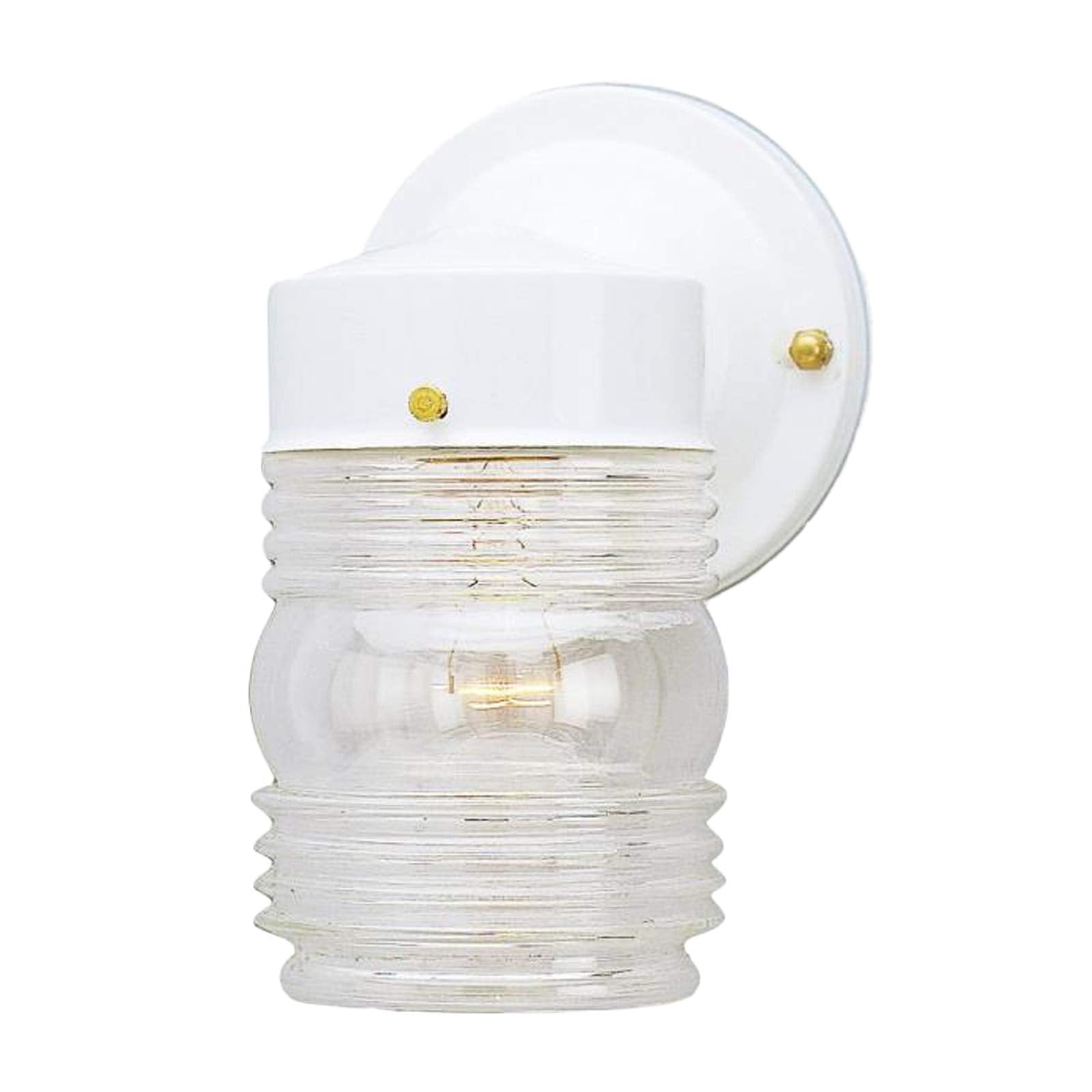 Ciata 1 Light Wall Lantern Sconce Fixture Jelly Jar Outdoor Down Light with Clear Glass - Like New