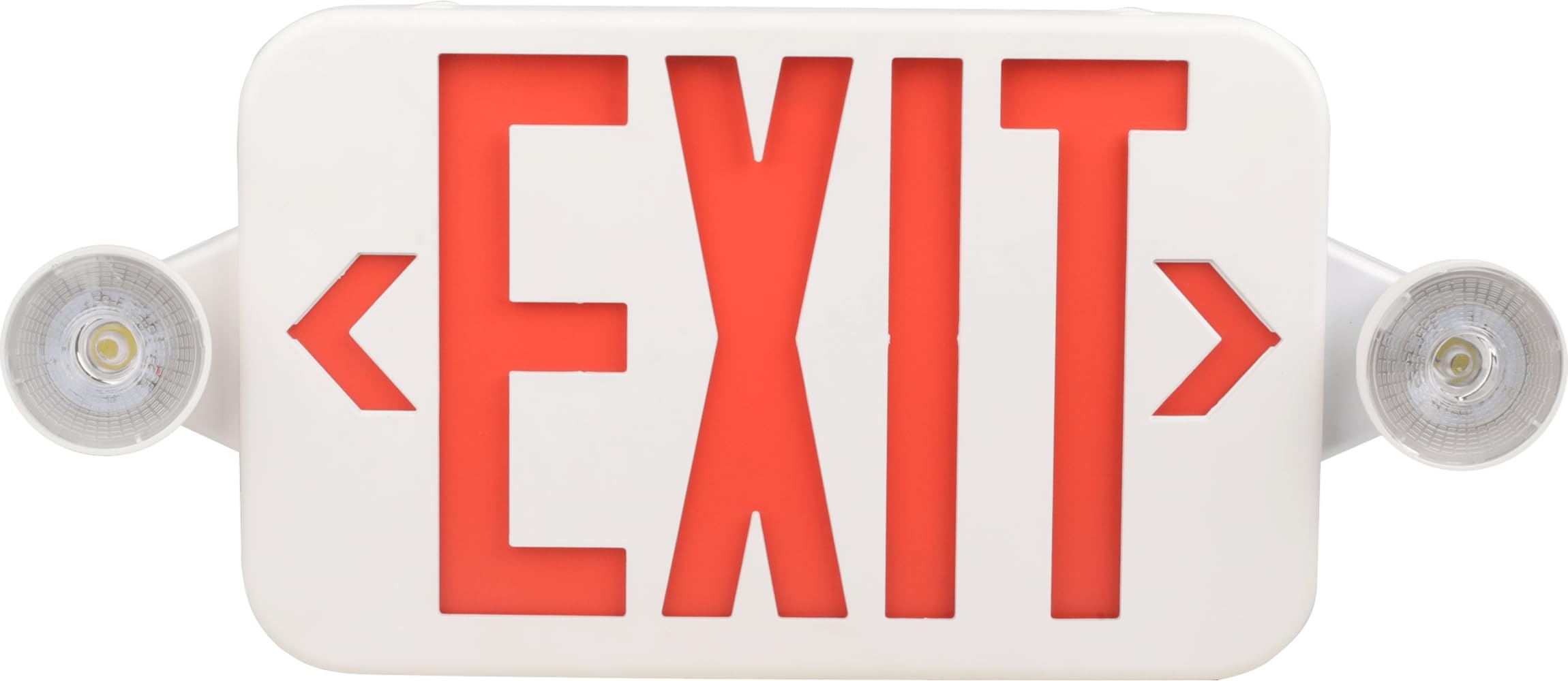 Ciata Lighting All LED Decorative Red Exit Sign & Emergency Light Combo with Battery Backup - Very Good