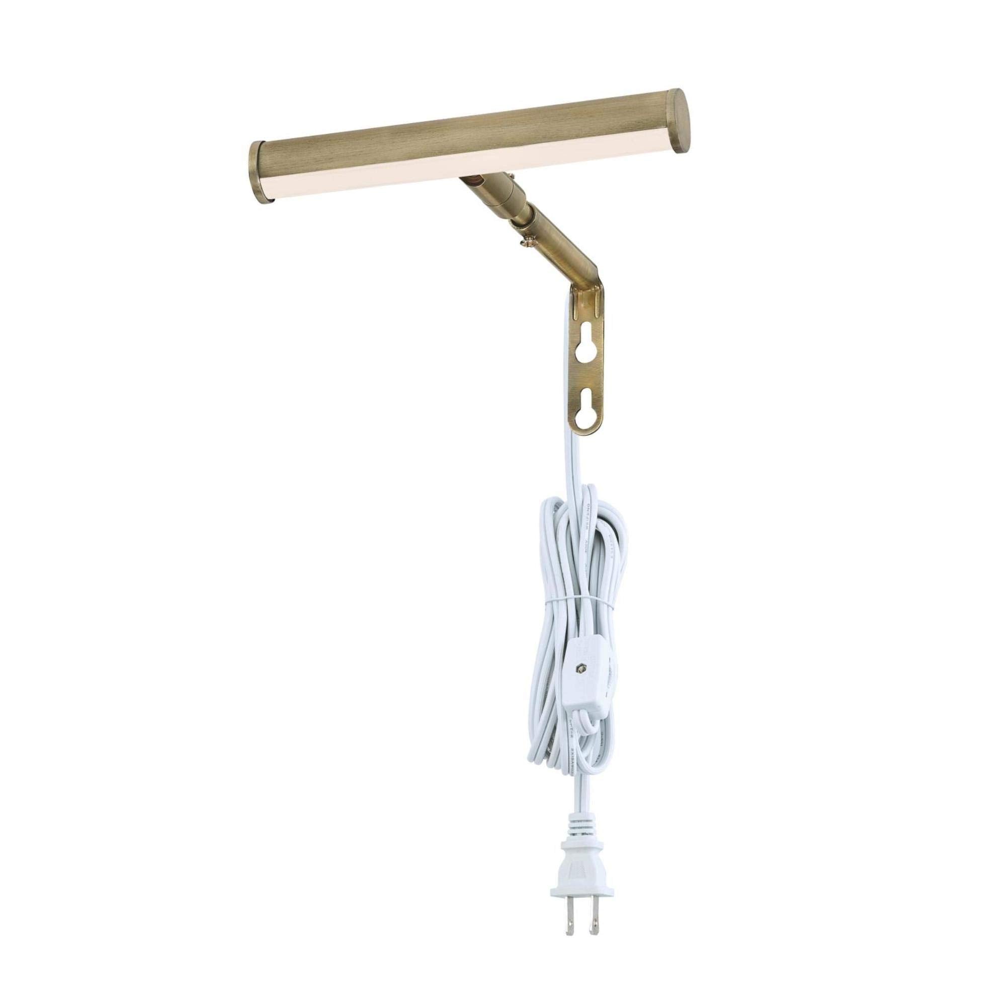 Westinghouse Lighting 7500700 7 Inch, 2 Watt Adjustable LED Picture Light, Antique Brass Finish, 3000K, White - Like New