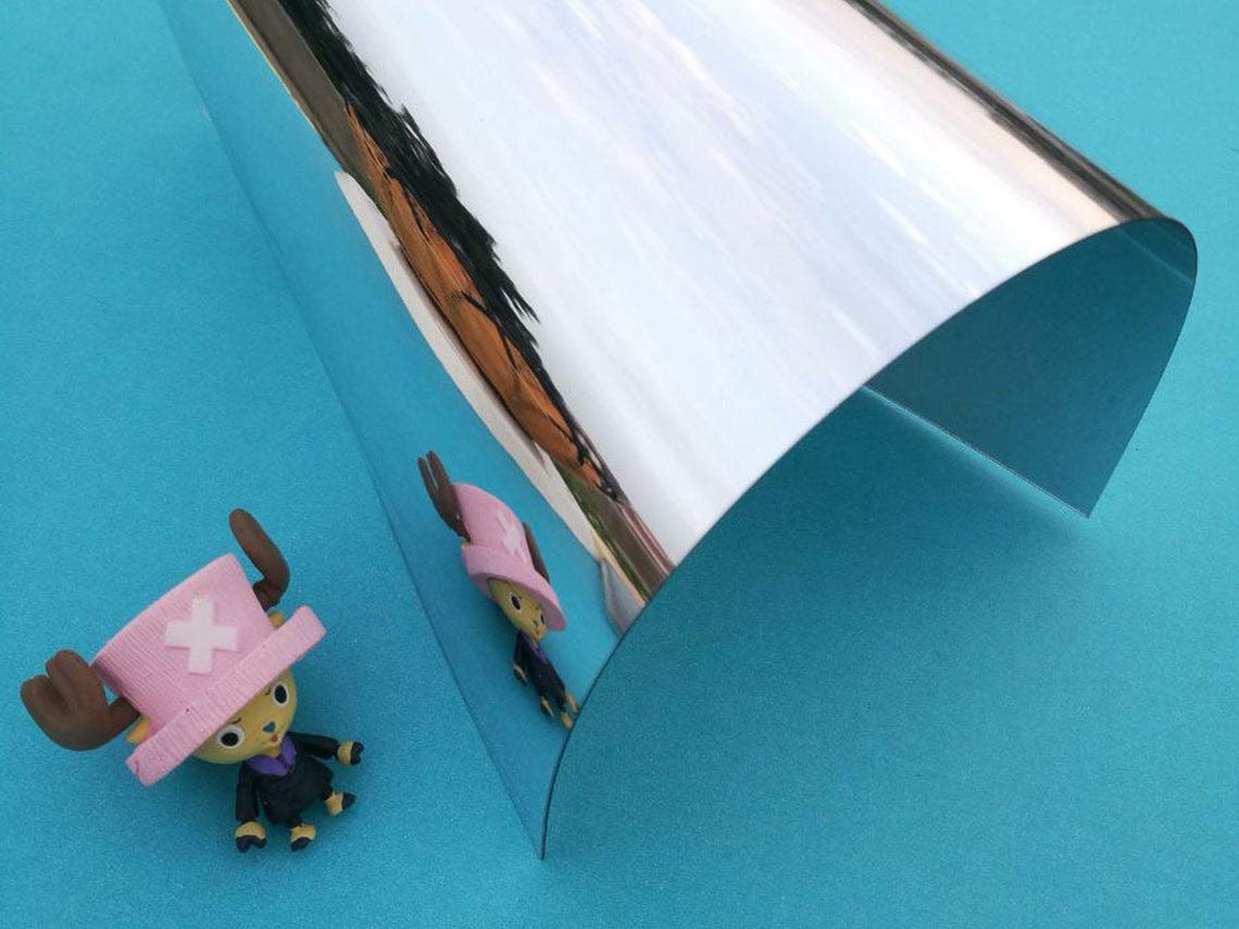 Adhesive Mirror Sheet 6 x 9 Inches Flexible Mirrors Sheets (8 Pack) | Non-Glass Self Adhesive Stick on Mirror Tiles | Cut Mirror Paper to Size, Peel and Stick, Great for Crafts and Mirror Wall - Very Good