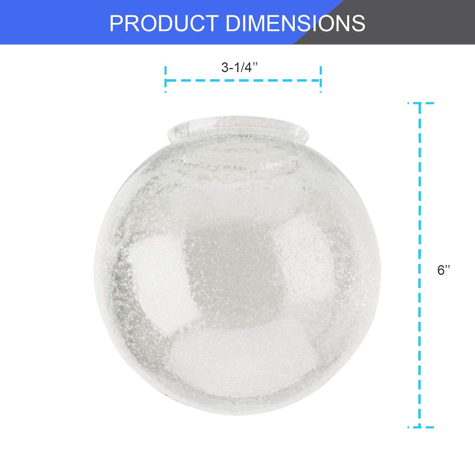 DYSMIO Lighting Replacement Glass Globe - Like New