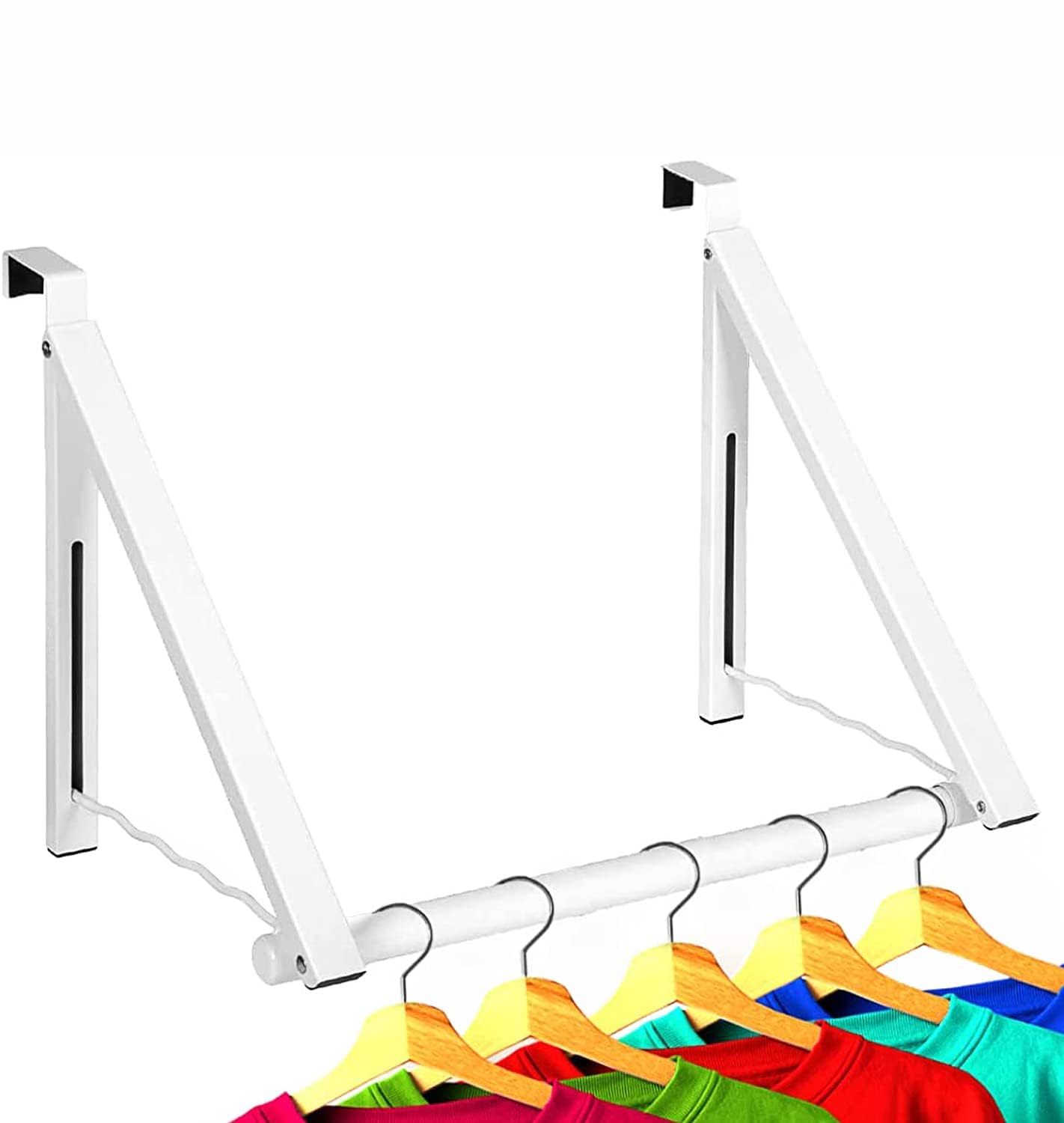 HOLDN� STORAGE Over The Door Hanger Foldable - Over The Door Rack for Hanging Towels, Coats & Clothes - Over The Door Hanger Hooks for Bedroom, Washroom and Office. - Very Good