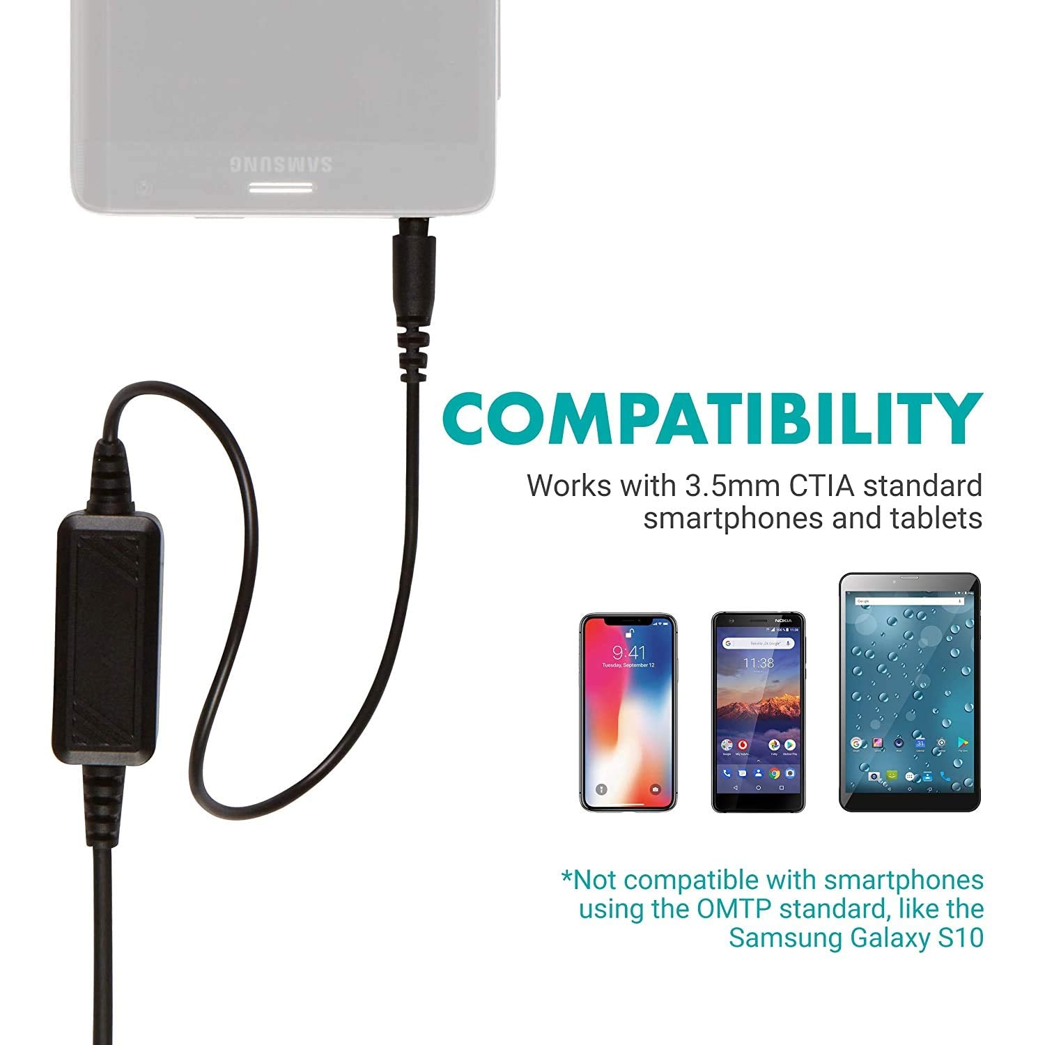 Movo/Sevenoak XLR to 3.5mm TRRS Microphone Preamp with 3-Stage Audio Level Control and Headphone Monitoring Compatible with iPhone, Android Phones and Tablets - Like New