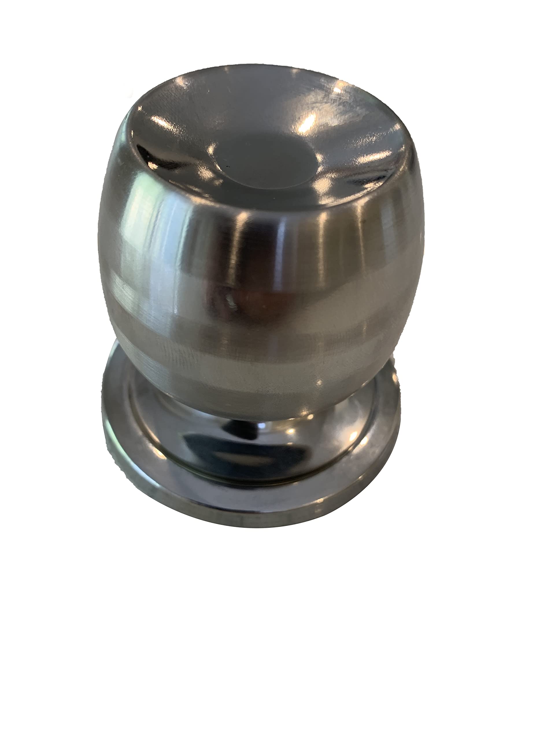 LOCKSET Dummy Door knob for Closets. Two Line Design Silver - Like New