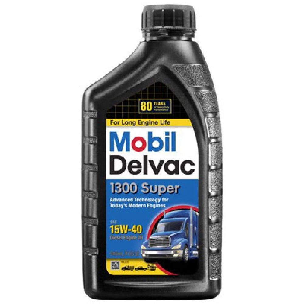 Mobil (120429-6PK) Delvac 1300 Super 15W-40 Motor Oil - 1 Quart, (Pack of 6)