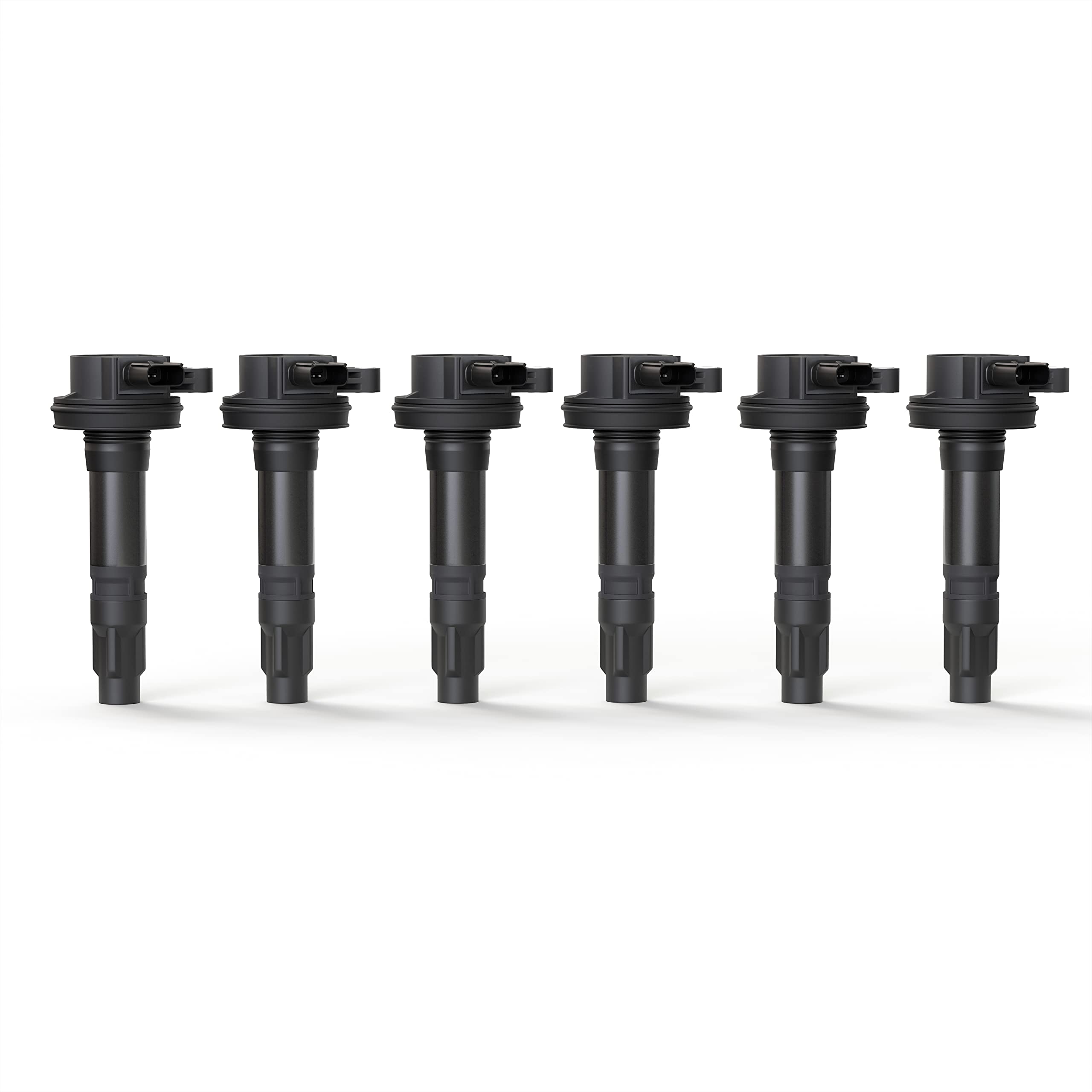 Ignition Coil Pack Set of 6 - Compatible with Ford, Mercury, Mazda & Lincoln Vehicles - 3.5L, 3.7L V6 Edge, F150, Explorer, Mustang, Taurus X, MKZ - Replaces 7T4E-12A375-EE, DG520, 7T4Z12029E, DG-520 - Very Good