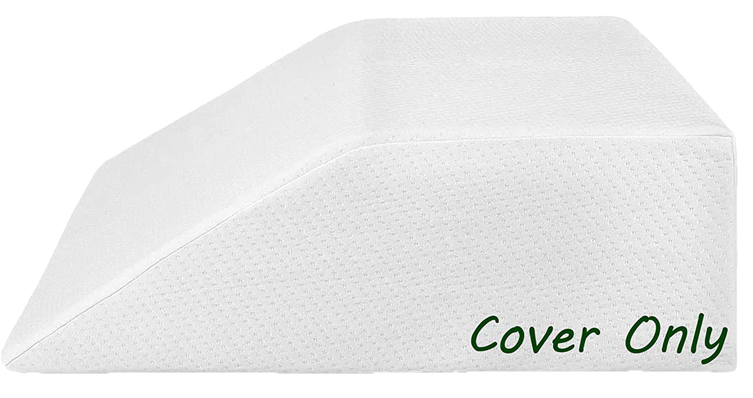 Abco Tech Leg Pillow Cover - Fits Leg Elevation Pillow - Replacement Wedge Pillow Cover Only - Washable Wedge Pillow Case - Like New