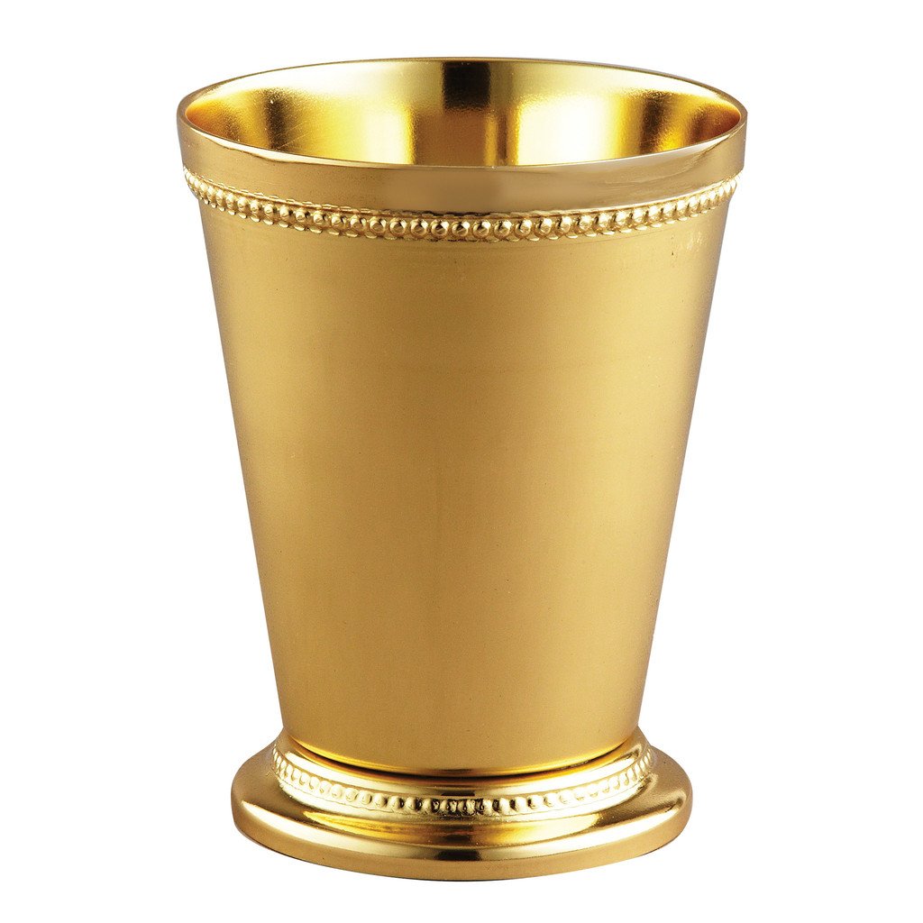 Elegance Mint Julep Cup, 12-Ounce, Gold Finish - Like New