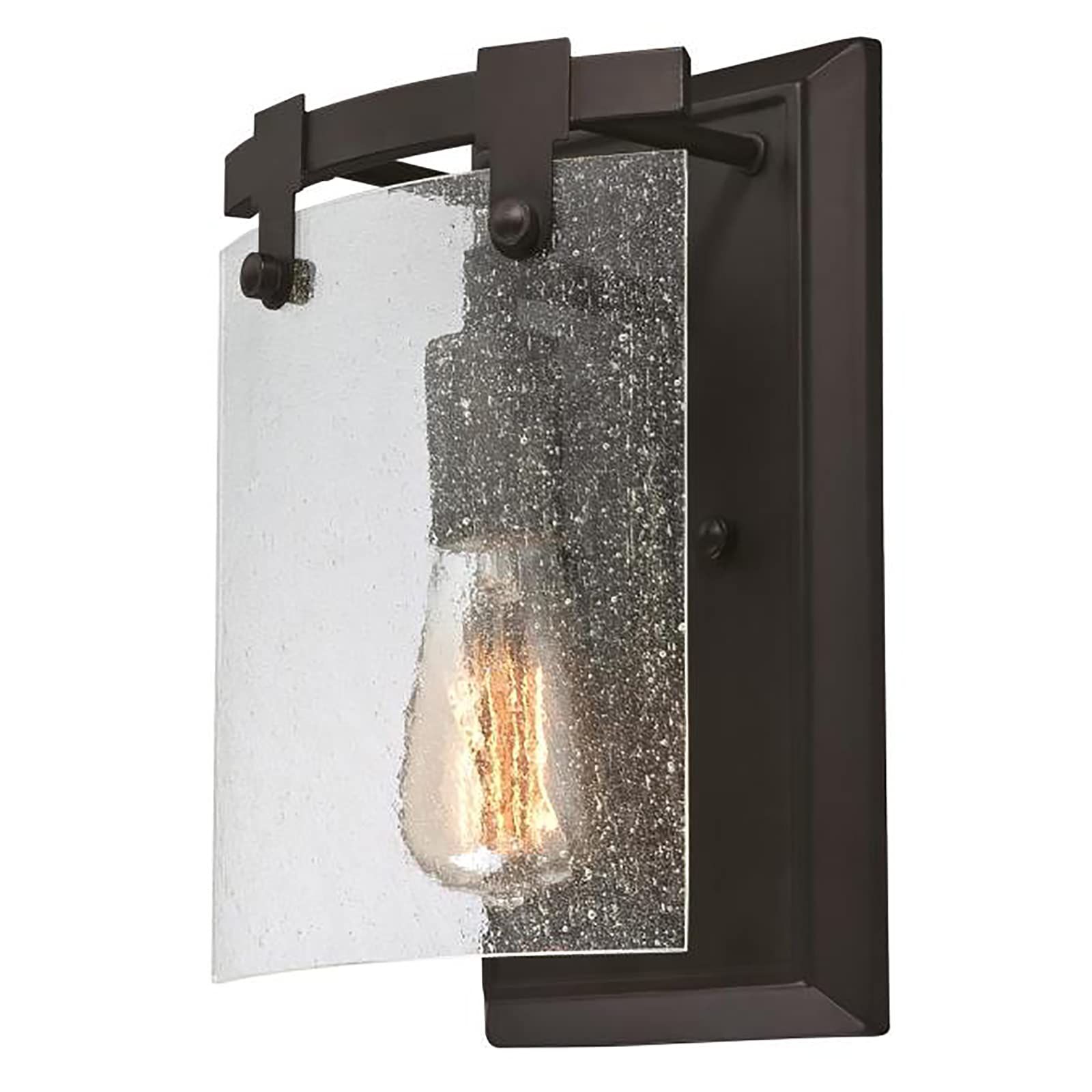Ciata Exterior Outdoor Light for House Fixture Wall Mount Light Lantern Sconce, 12-Inch, 60-Watt, E26 Medium Bulb, Oil Rubbed Bronze Light Fixture Front Porch Altair Lights with Clear Seeded Glass  - Very Good