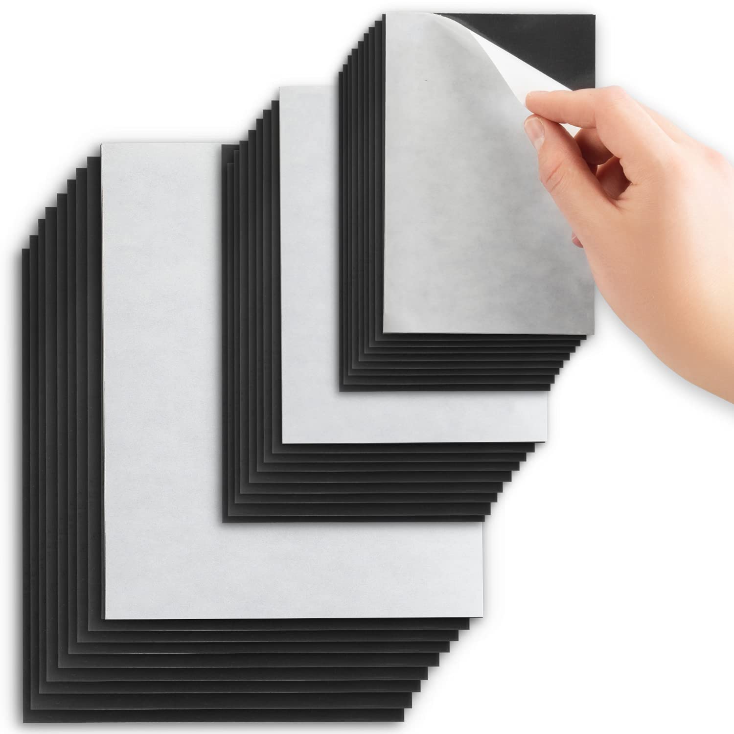 kedudes Magnetic Sheet with Adhesive Backing, Cut & Customizable Self Adhesive Magnetic Sheets ( - Very Good