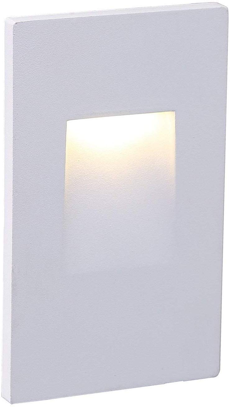 Ciata LED Stair Lights Indoor - Step Lights Outdoor Stair Light 3 Watt, Warm White Stairway Lighting for Outdoor and Indoor Stairs 3000K Concrete, Home Theater Lighting - Silver Finish, Vertical  - Acceptable
