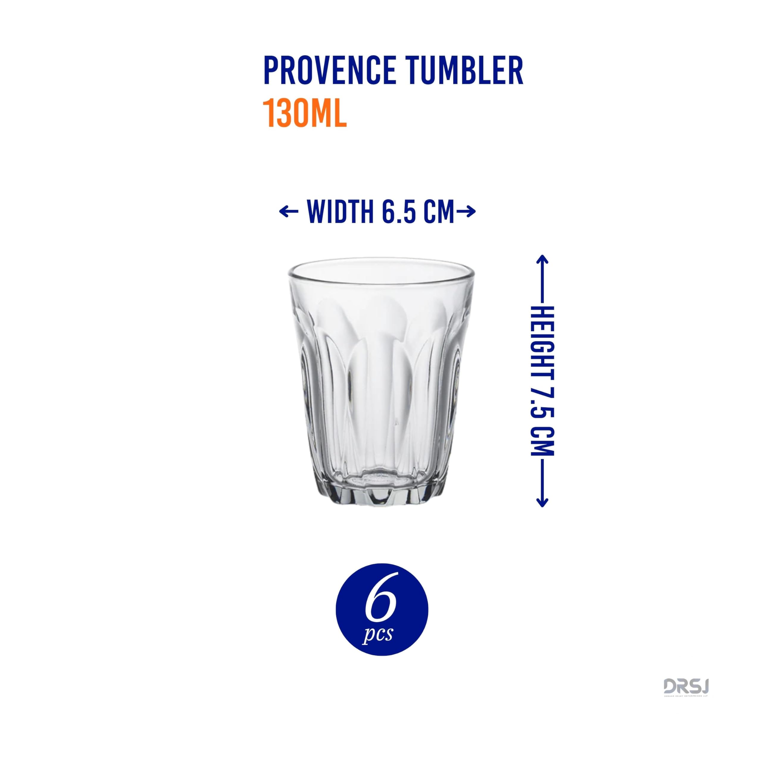 Duralex Tumbler 4.5oz. 13cl. 7.9cm high. Box quantity 6. - Very Good