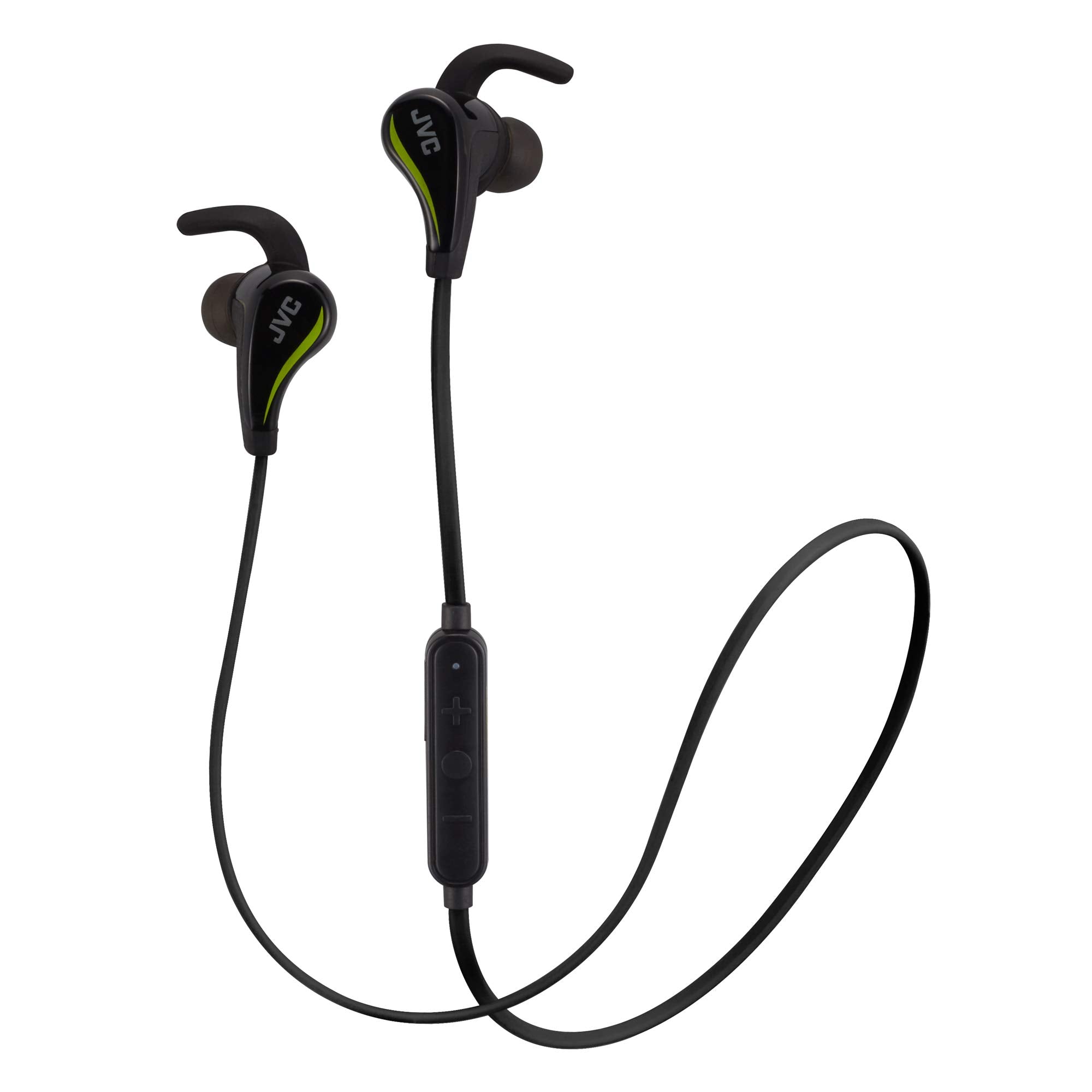 JVC Black and Yellow Wireless Water Resistant Pivot Motion Sport Headphone with Locking Ear Fit HA-ET50BTB - Very Good