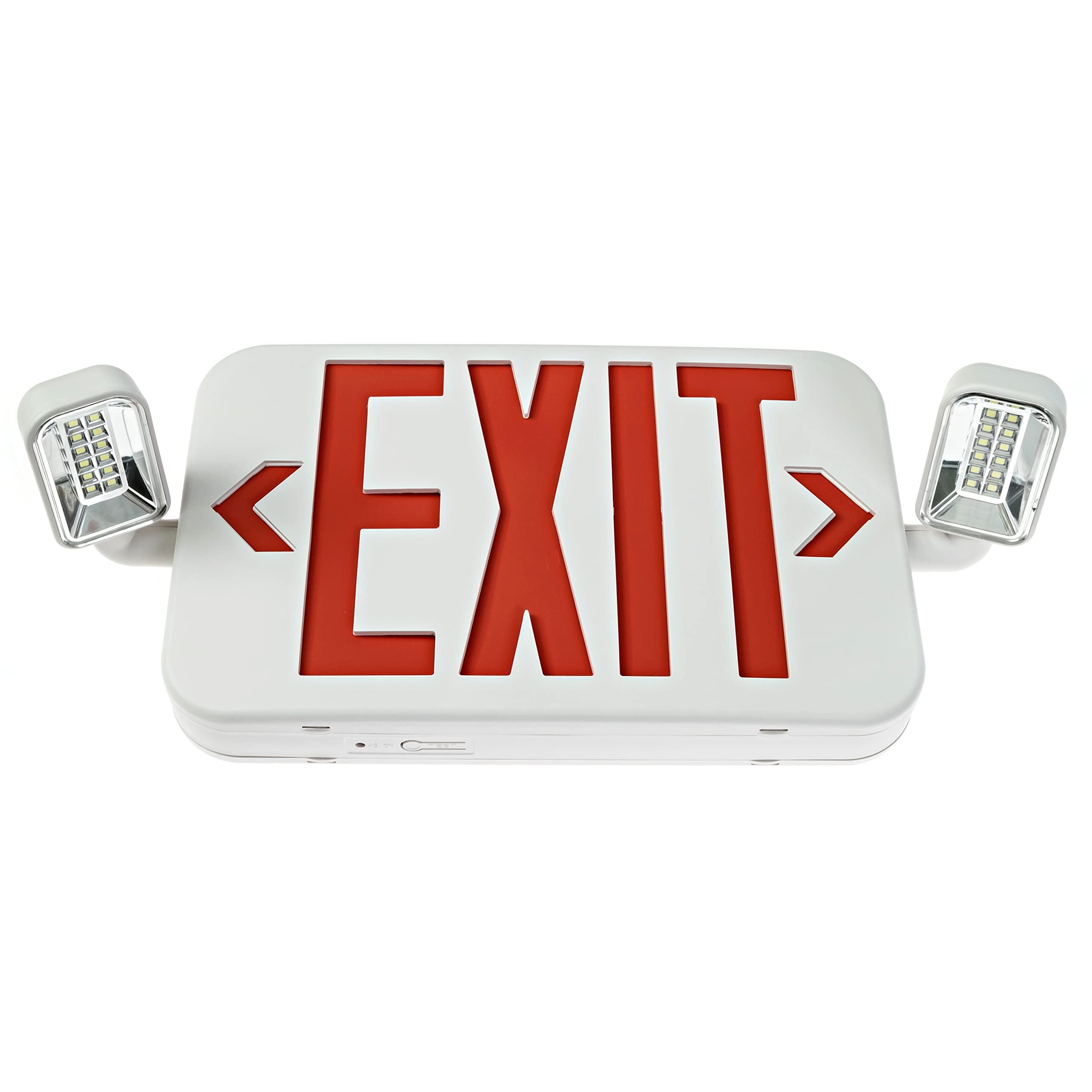 Ciata 6 Pack Ultra Bright Slim Rechargeable Indoor Exit Lights, Emergency Light Combo Sign Fixture Hardwired with Battery Powered Backup, Fire Exit Sign with Lights, Led Exit Signs with Battery Backup  - Like New