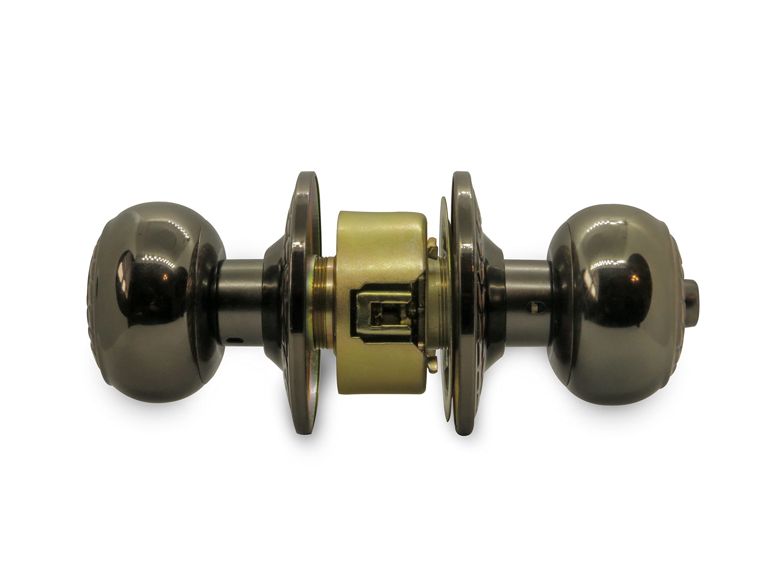 LOCKSET Antique Black Privacy Door knob, Lock Set 60mm Latch, Door Handle for Bedrooms and Bathroom - Like New