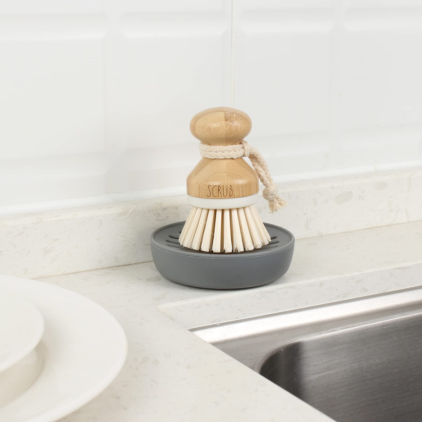 Rae Dunn Dish Brush Set - Like New