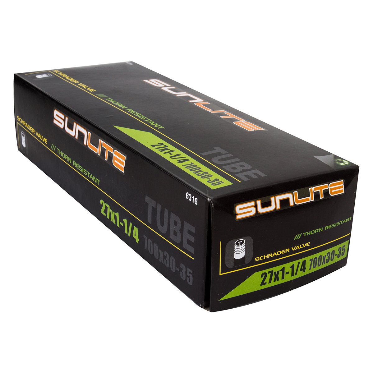 Sunlite Thorn Resistant Bicycle Tube 27 x 1-1/4 (700 x 30-35) SCHRADER valve - Very Good