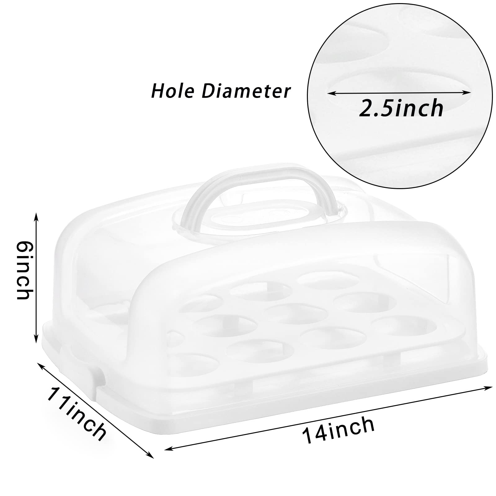 SOUJOY 2in1 Cupcake Carrier, Cupcake Keeper with Lid, Cupcake Holder to Fit 12 Standard-Size Cupcakes, Portable Dessert Container Transports Display Box for Cakes, Pies, Muffin - Like New