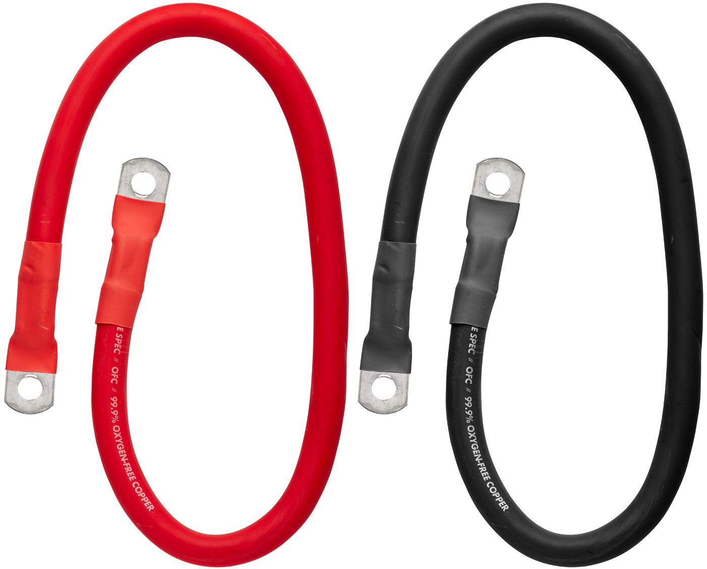 InstallGear 5 AWG Gauge Battery Power Inverter Cables for Solar, Auto, RV & Marine - 99.9% Oxygen-Free Copper (Set) - Like New