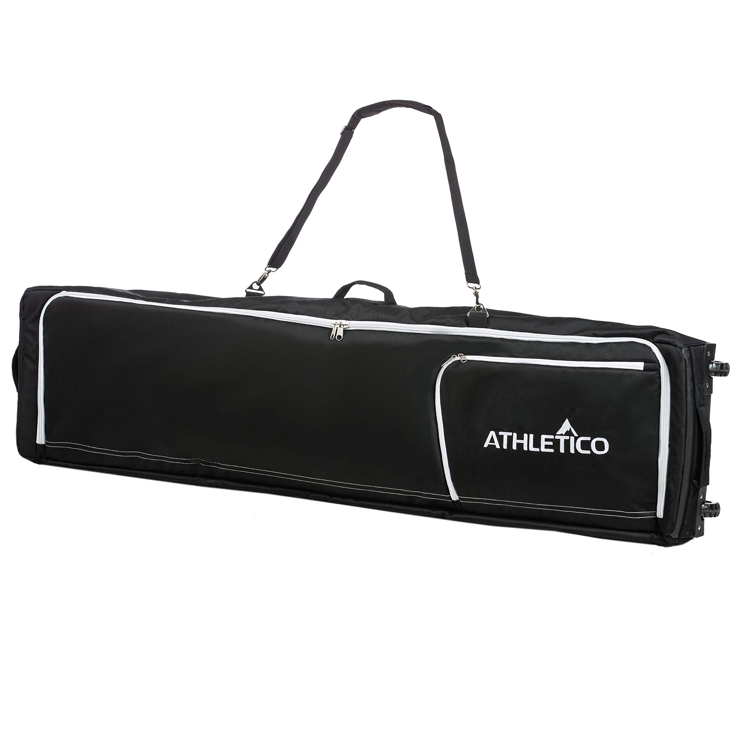 Athletico Conquest Padded Snowboard Bag With Wheels - Travel Bag for Single Snowboard and Snowboard Boots (Black, 175 cm) - Very Good