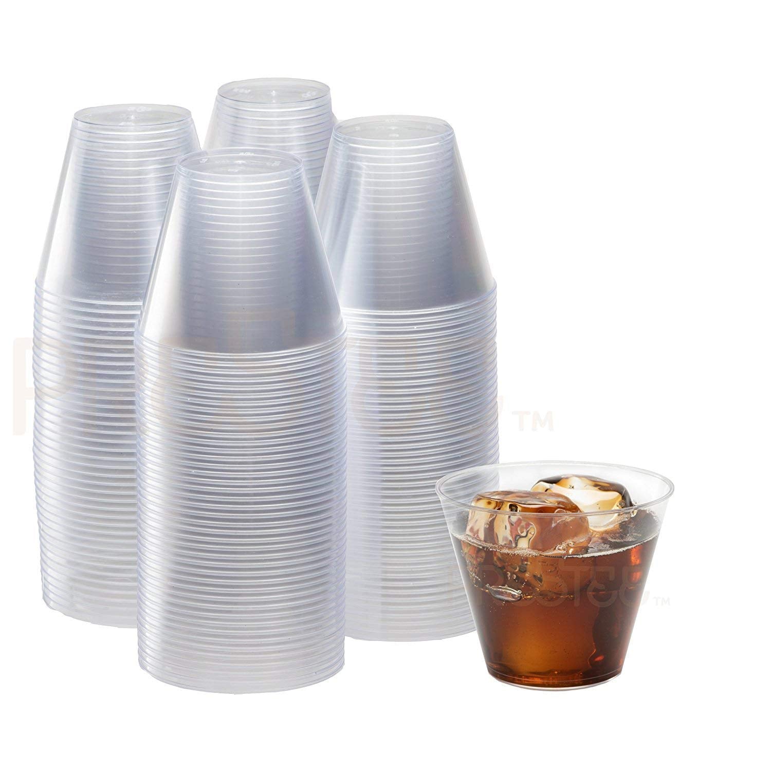 Clear Plastic Cups | Hard Disposable Cups | Plastic Wine Cups | Plastic Cocktail Glasses | Large Plastic Drinking Cups | Party Cups | Bulk Wedding Plastic Tumblers  - Good