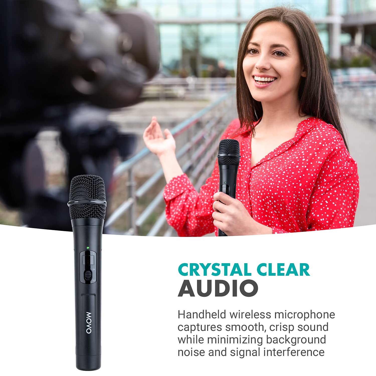 Movo WMX-7-TH VHF Portable Handheld Microphone Transmitter for The WMX-7 Wireless Microphone System - 12-Channel Wireless Mic Best Wireless Microphones for Weddings, Interviews, Presentations - Very Good