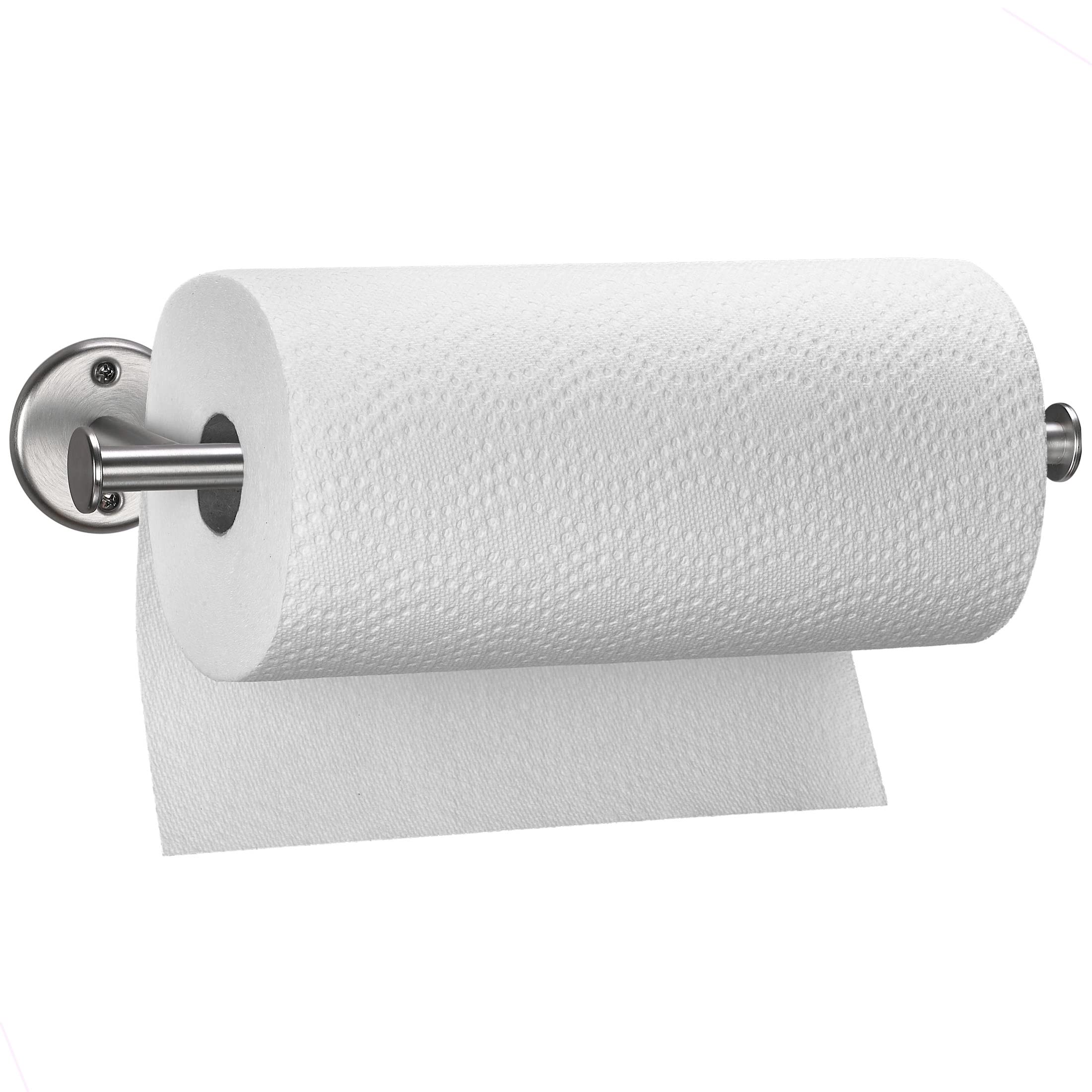 Paper Towel Holder Wall Mount - Under Cabinet Paper Towel Holders - Anti-Rust, Mounts On Wall or Cabinet, Vertically or Horizontally, Durable, Premium Elegant Design- Quick and Easy Installation - Like New