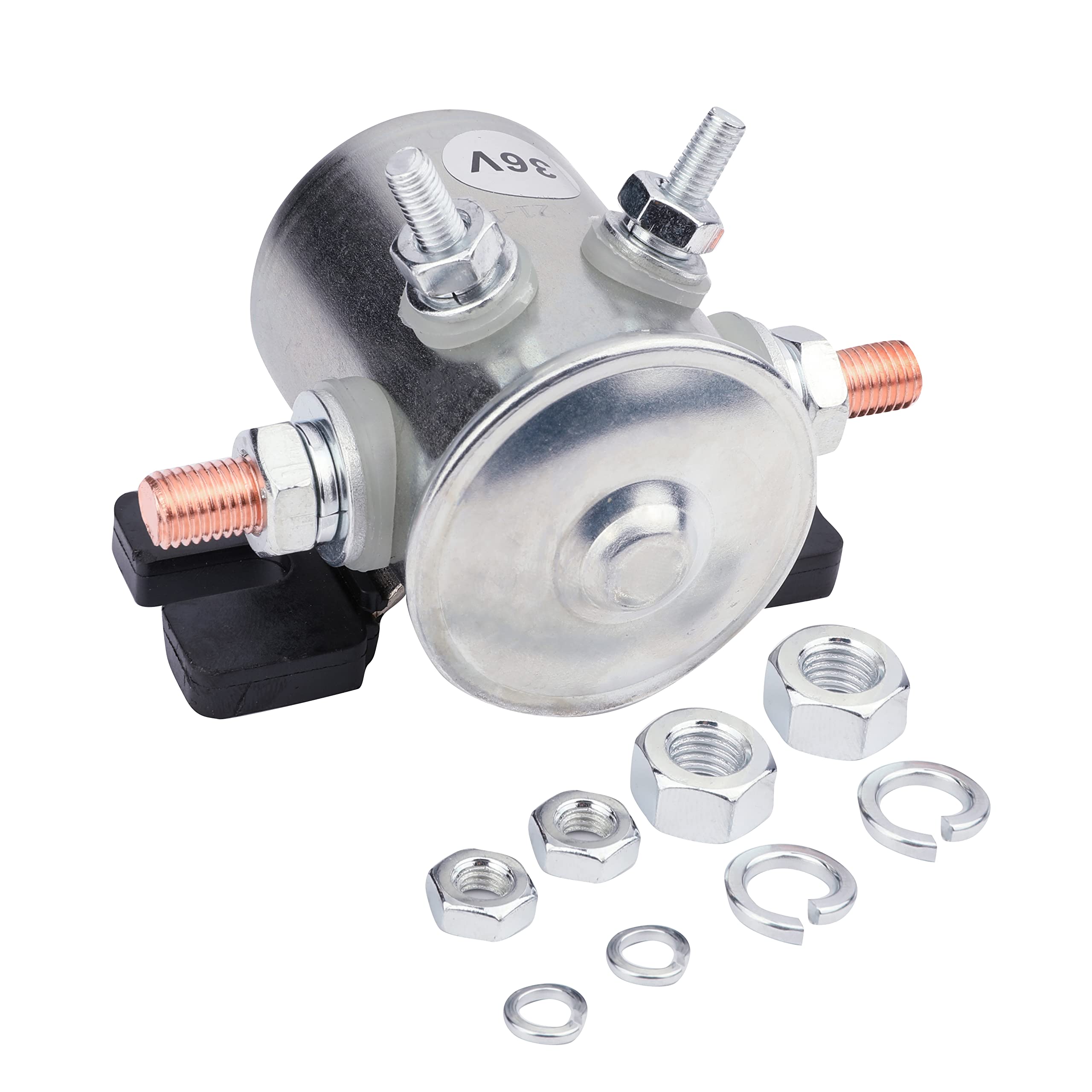 Replacement Volt Continuous Duty Solenoid Relay - Compatible with EZGO 36 Volt Electric Golf Car 1986 and Up, Yamaha Electrical G2, Marathon TXT Series - Replaces 27855G01, 27855G02, 11761G1, 31680G1 - Like New