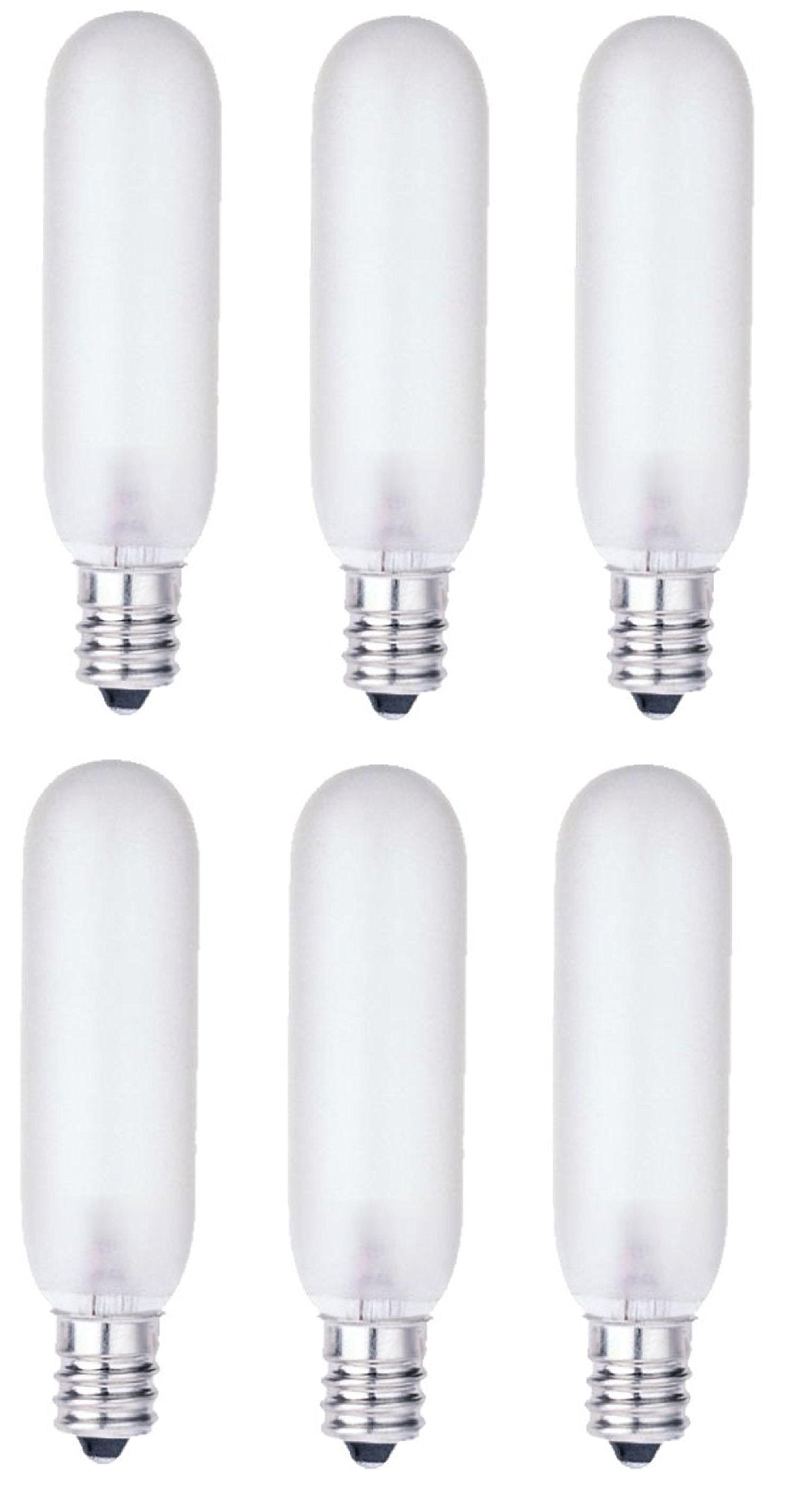 DYSMIO T6 Tubular Candelabra Base - E12 Frosted Dimmable Incandescent Light Bulb - Pack of 6 - Like New