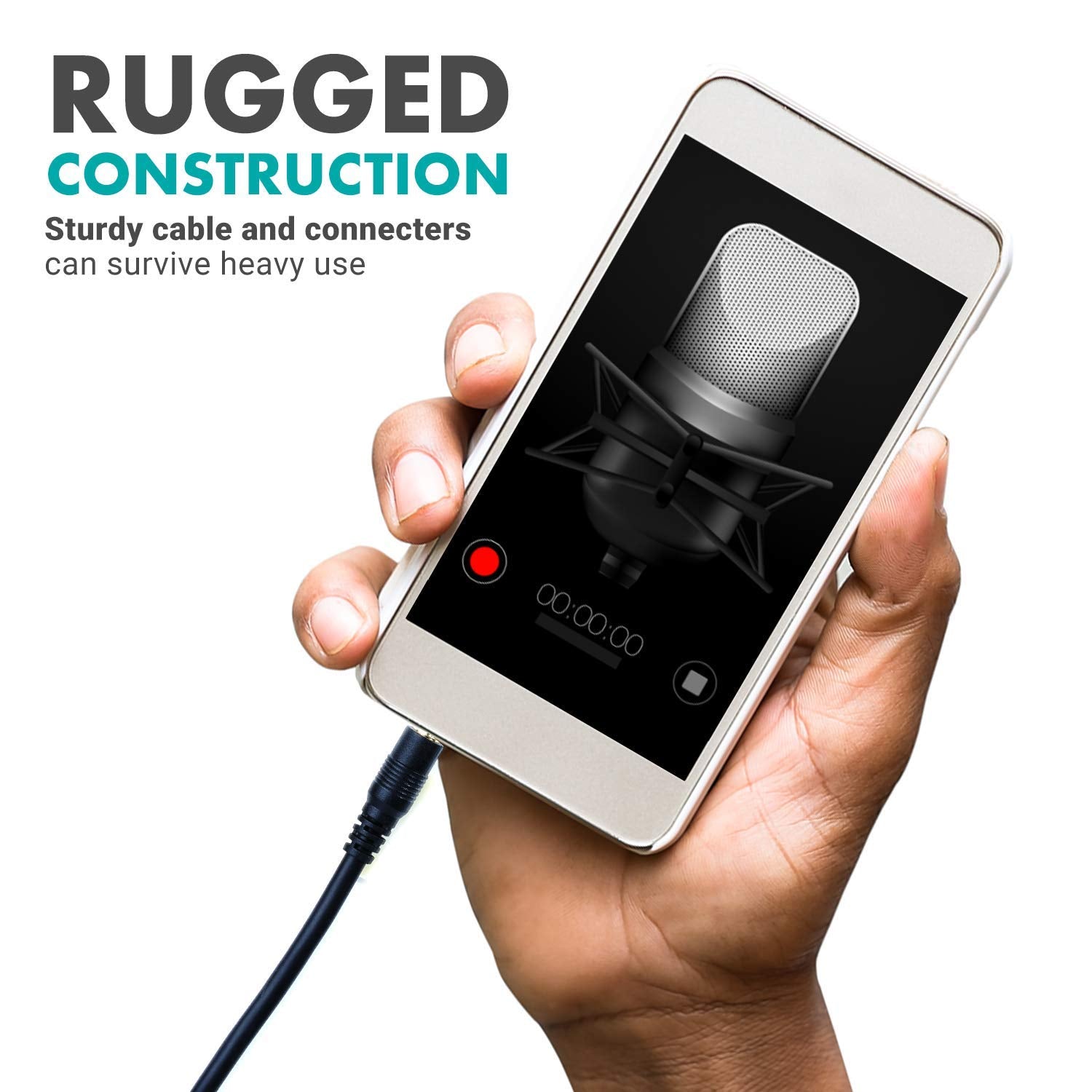 Movo TRS Female 3.5mm to TRS Male 3.5mm Extension Cable for Camera/Video Microphones (fits Rode, Takstar, Audio-Technica, Canon, Nikon) - Good