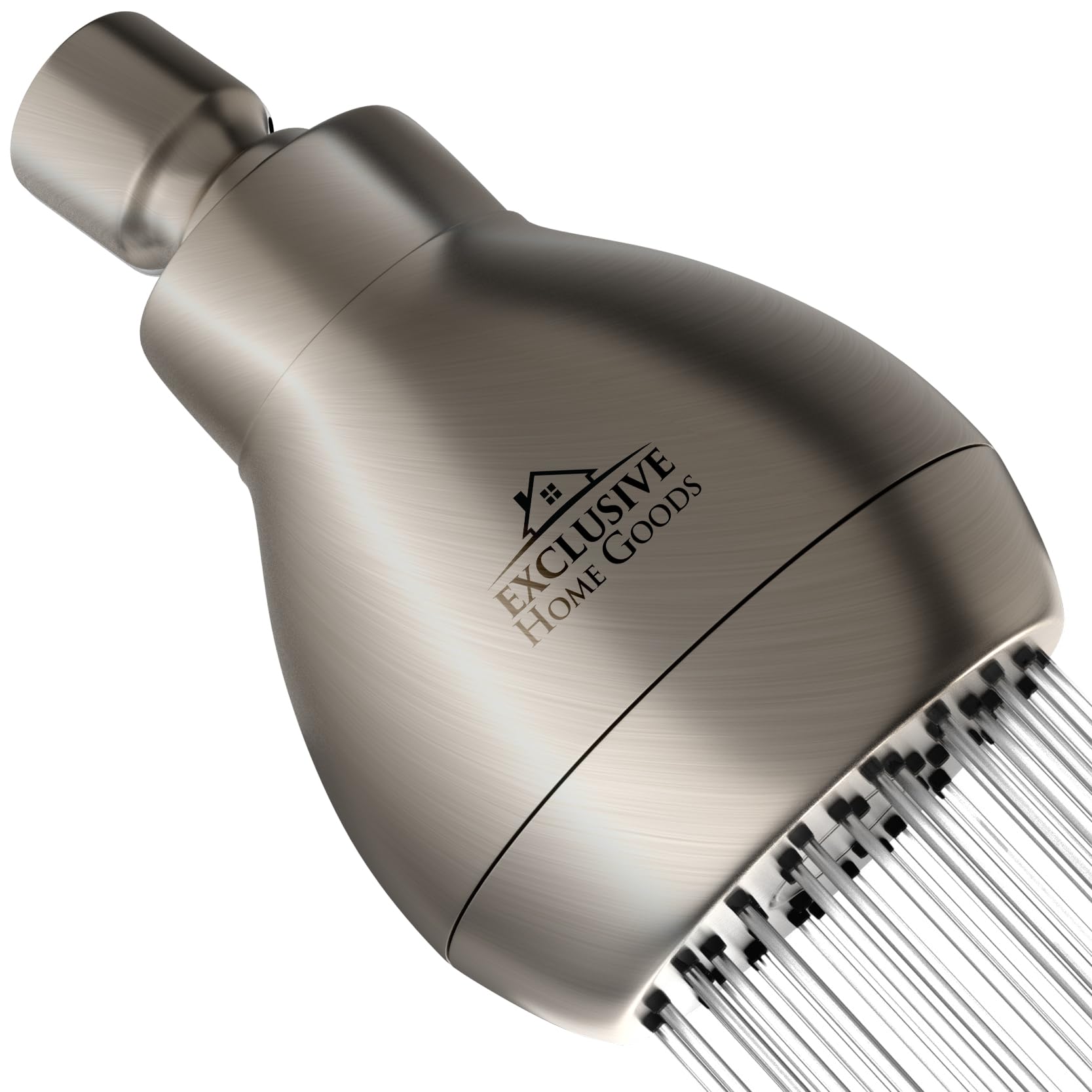 High Pressure Shower Head - Powerful Deluxe Bathroom Showerhead with Strong Spray Stream and Small Silicone Nozzles - Very Good