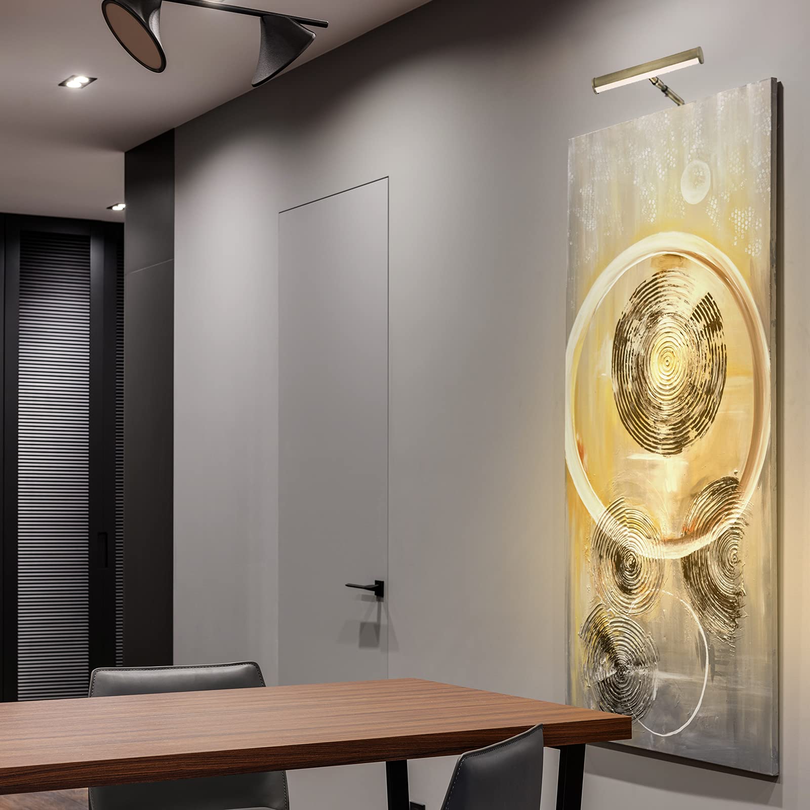 Ciata Lighting Adjustable LED Picture Light, 3000K Warm White, CRI -90, Integrated LED Display Light for Indoor Locations  - Like New